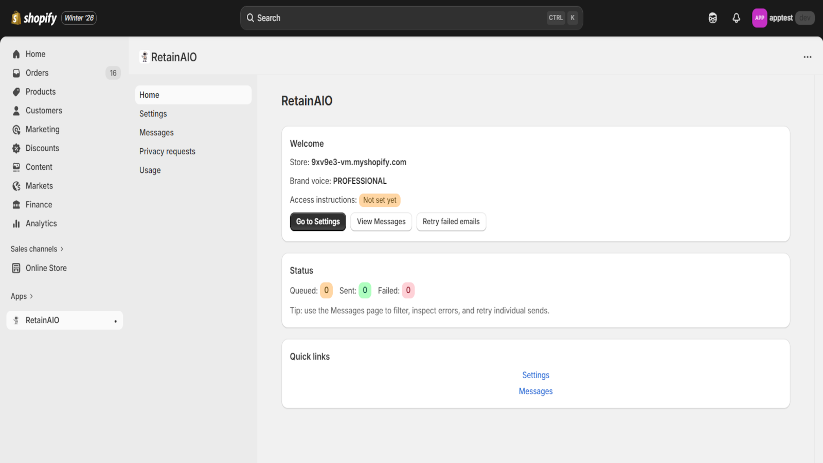 Monitor email activity and automation status in one dashboard