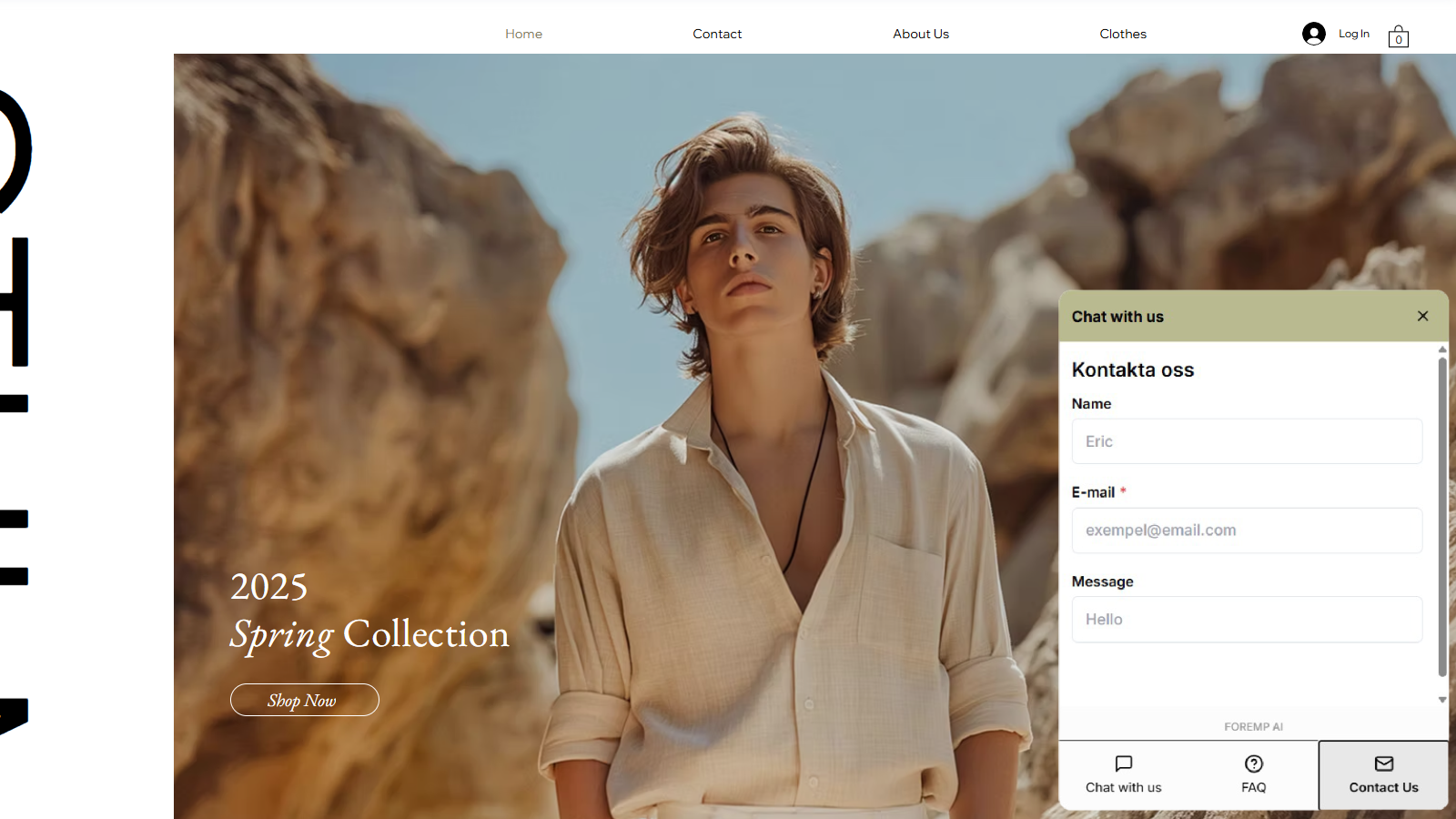 Add a form to your widget to let customers contact you directly