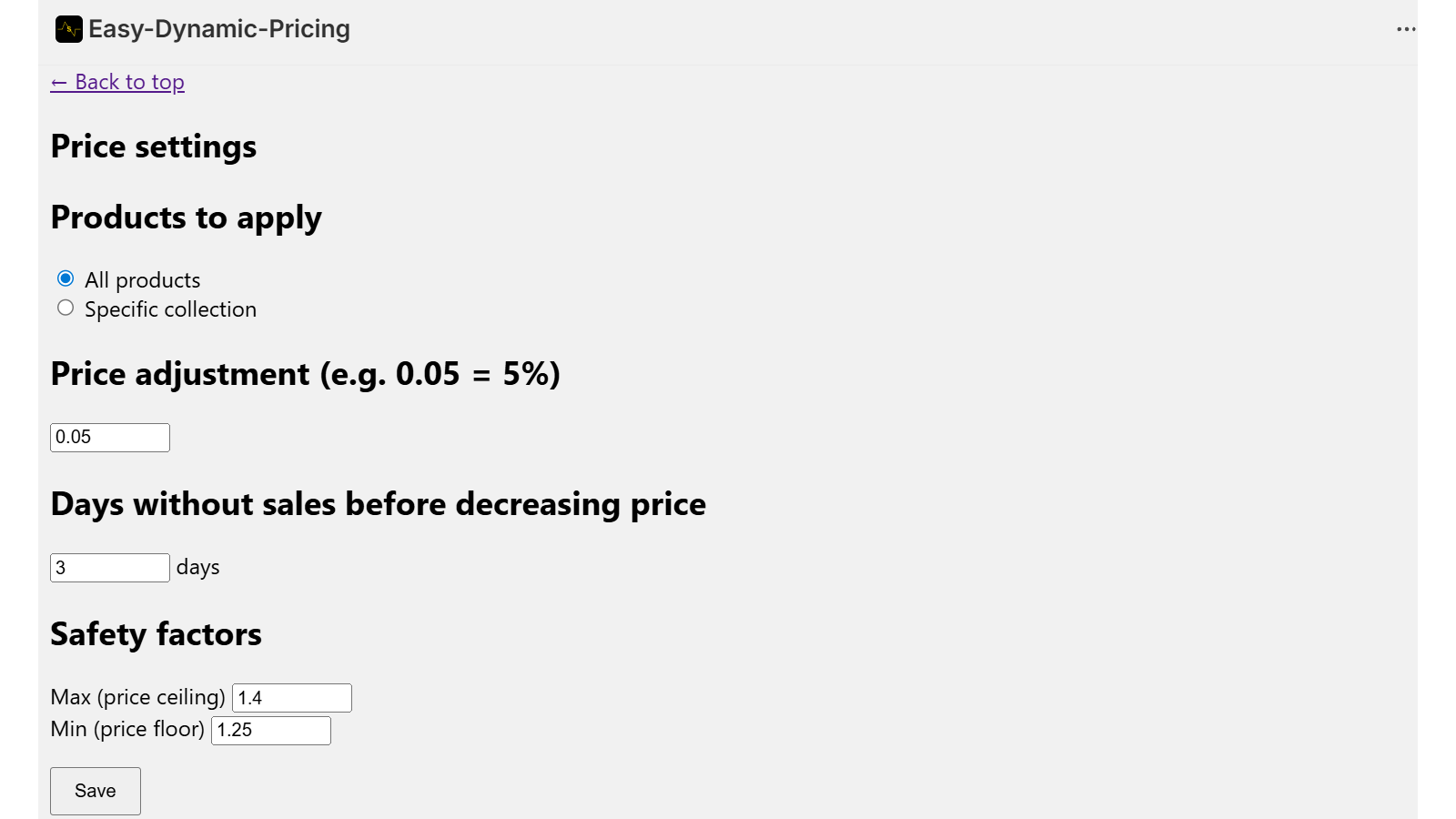 Easily adjust your price change rules