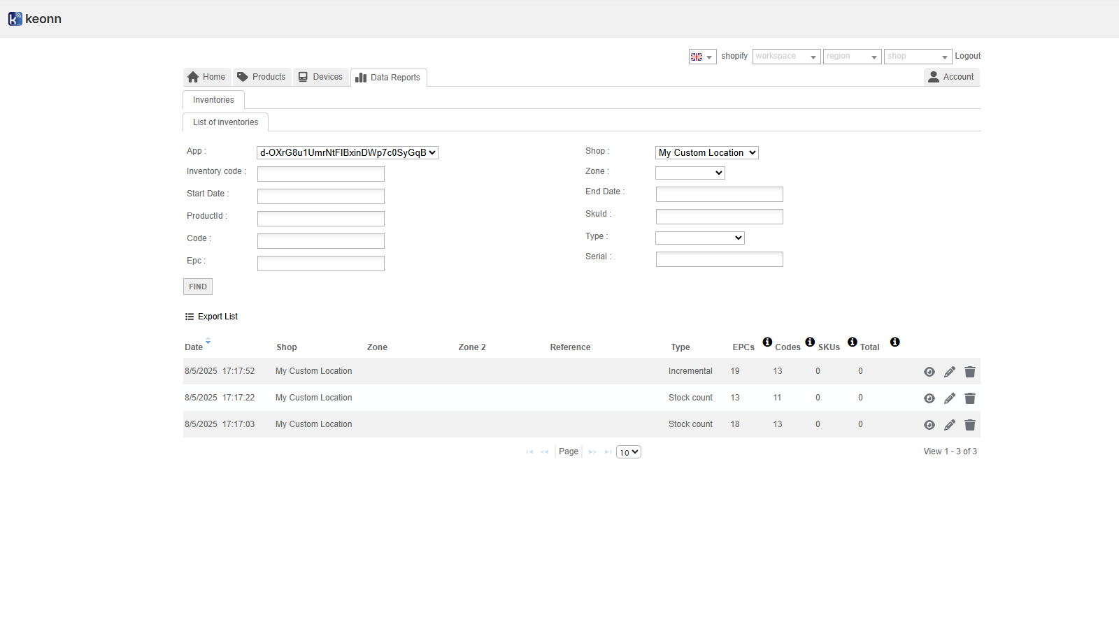 History of RFID inventories