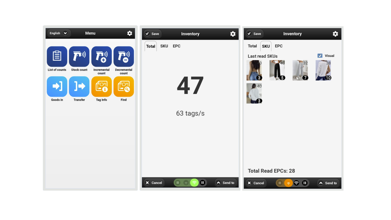 Example of inventory use case in HH device