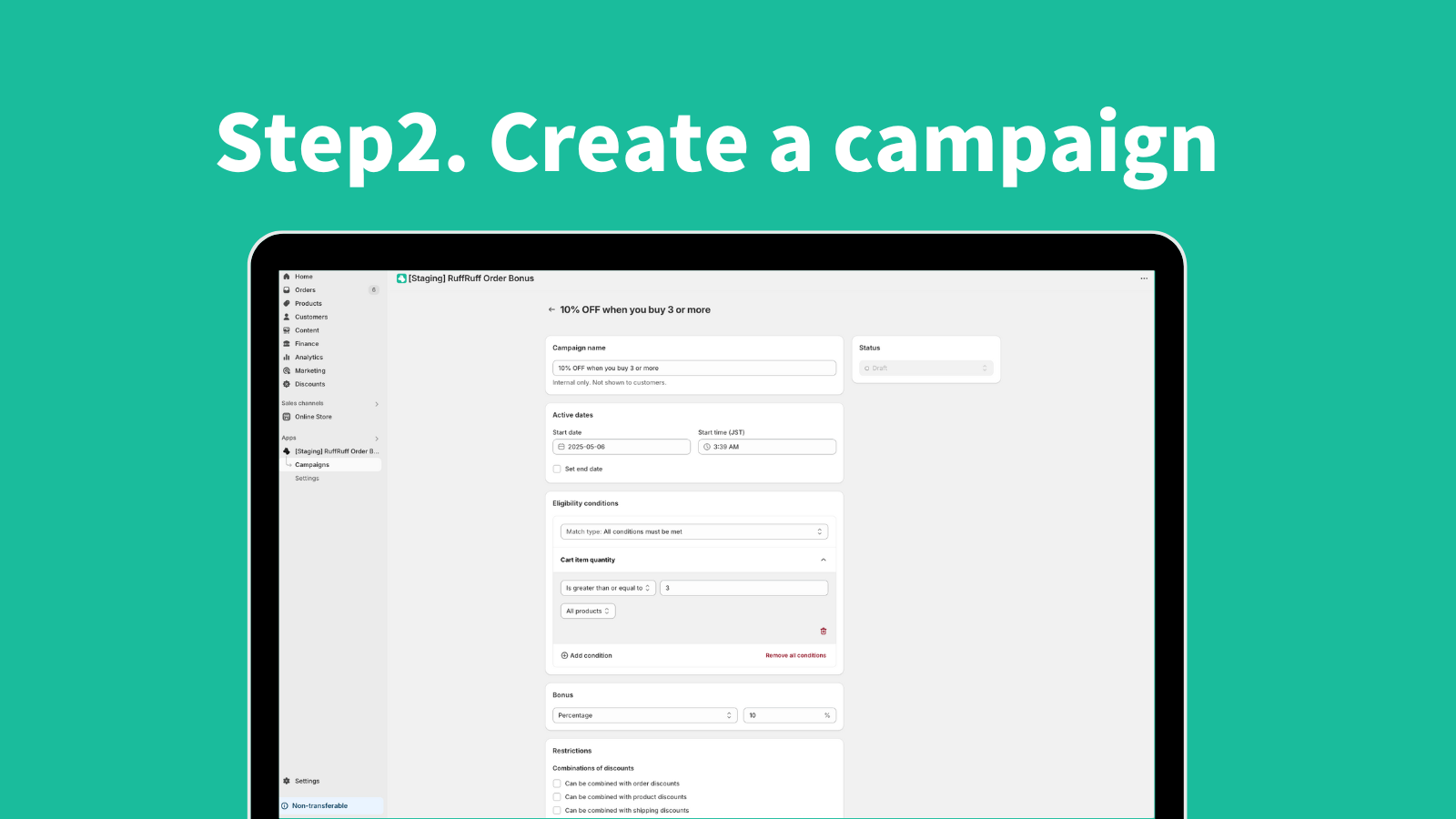 2. Create a campaign
