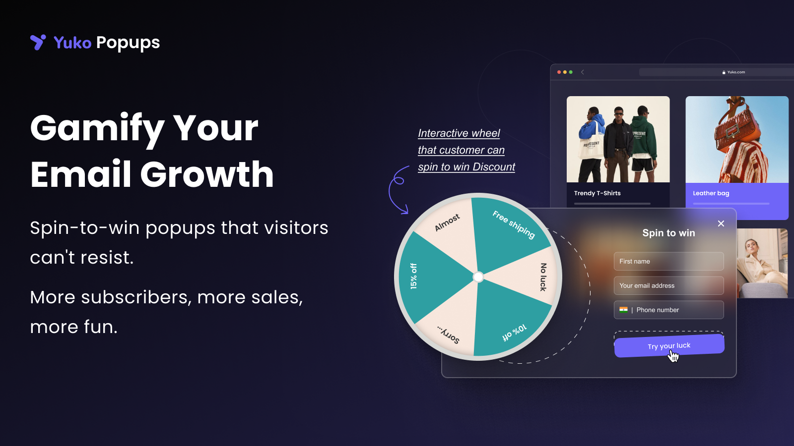 Spin Wheel Discount popups for Klaviyo