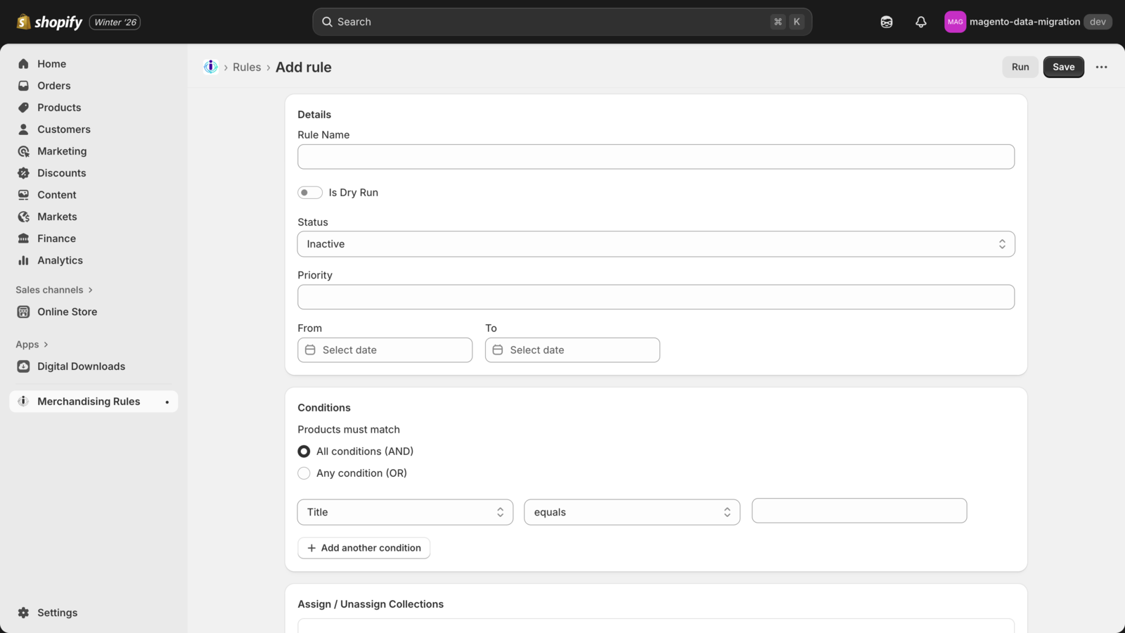  Merchandise Add View