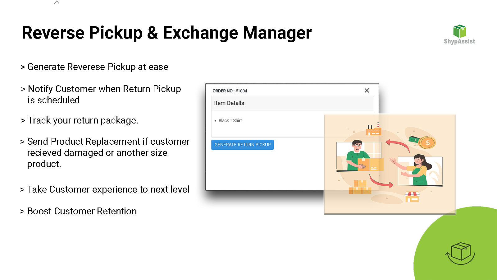 Reverse Pickup & Exchange Manager