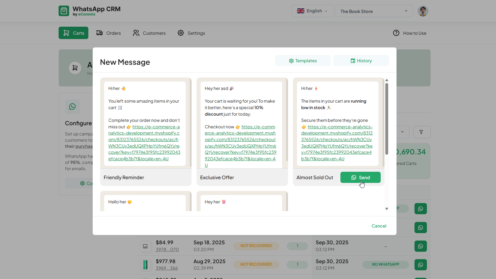 Choose from a variety of pre made templates