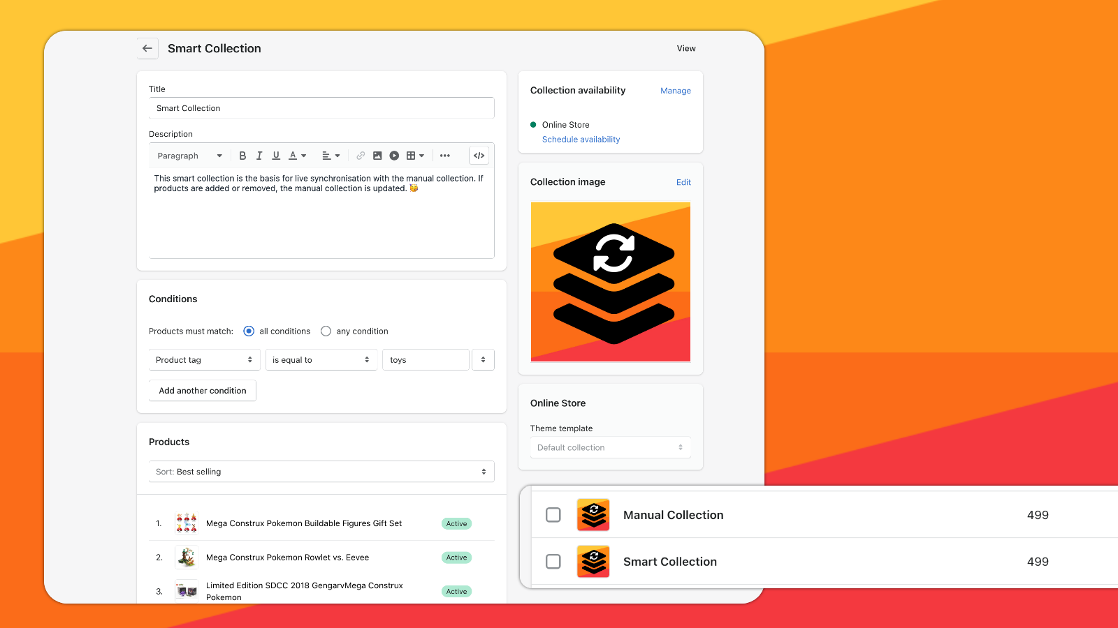 smart collection sync with manual collection tax overrides