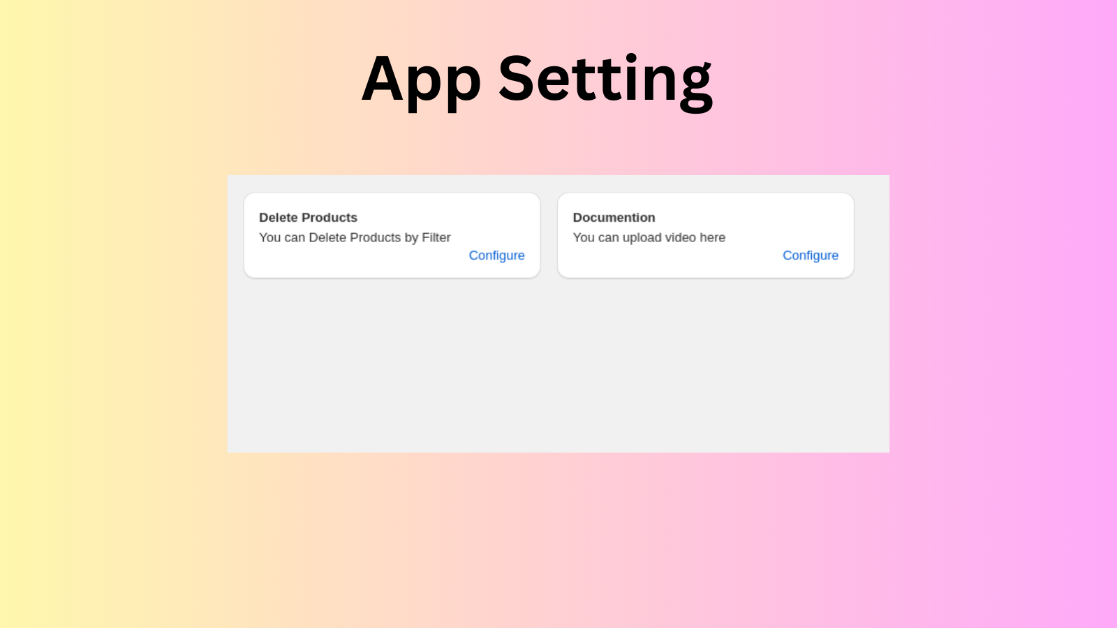 App Setting