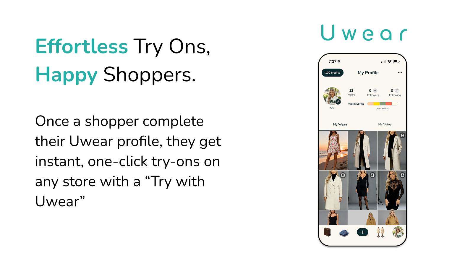Shoppers can try products with a single click