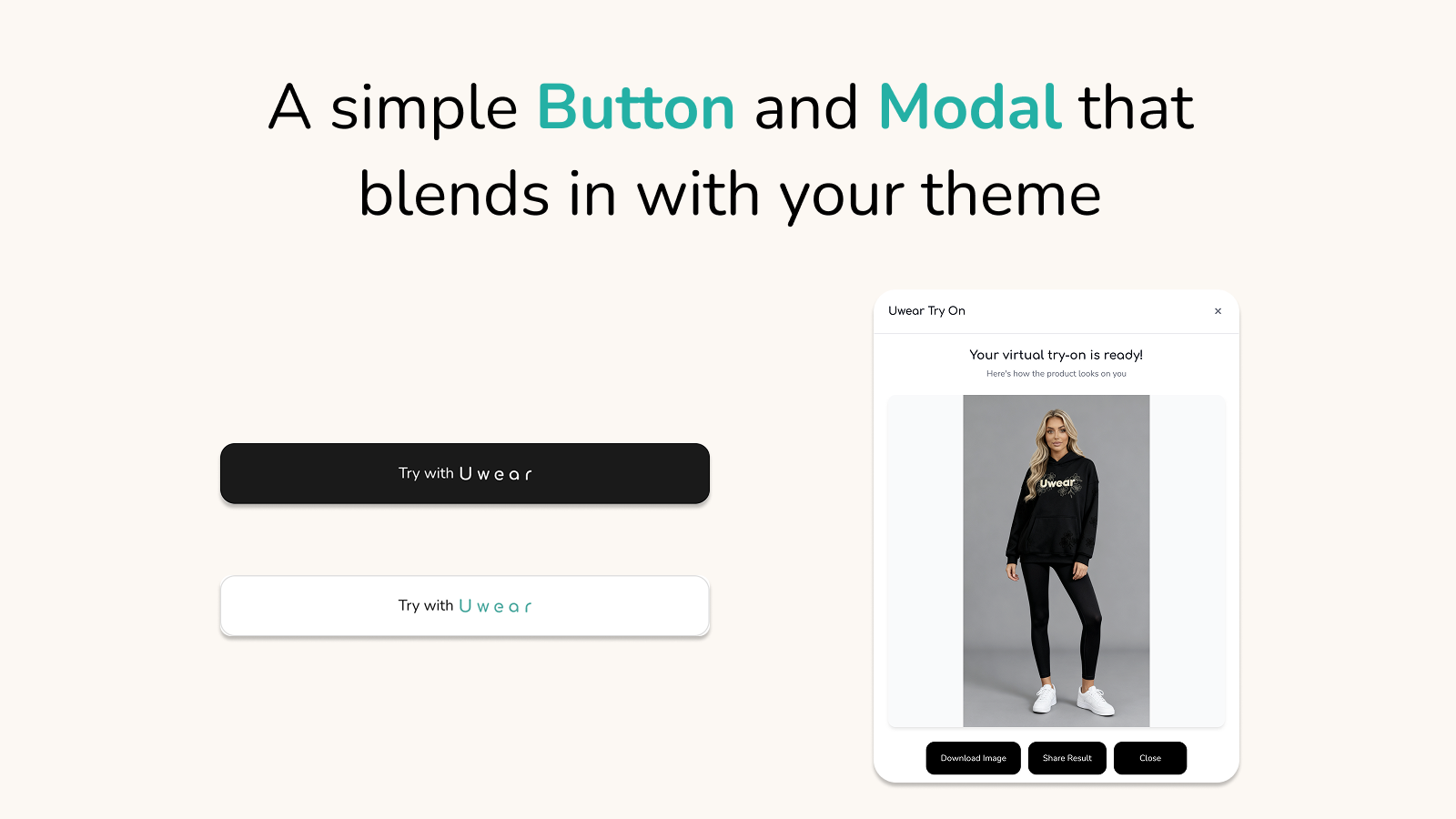 Button and Modals that blends in with your theme