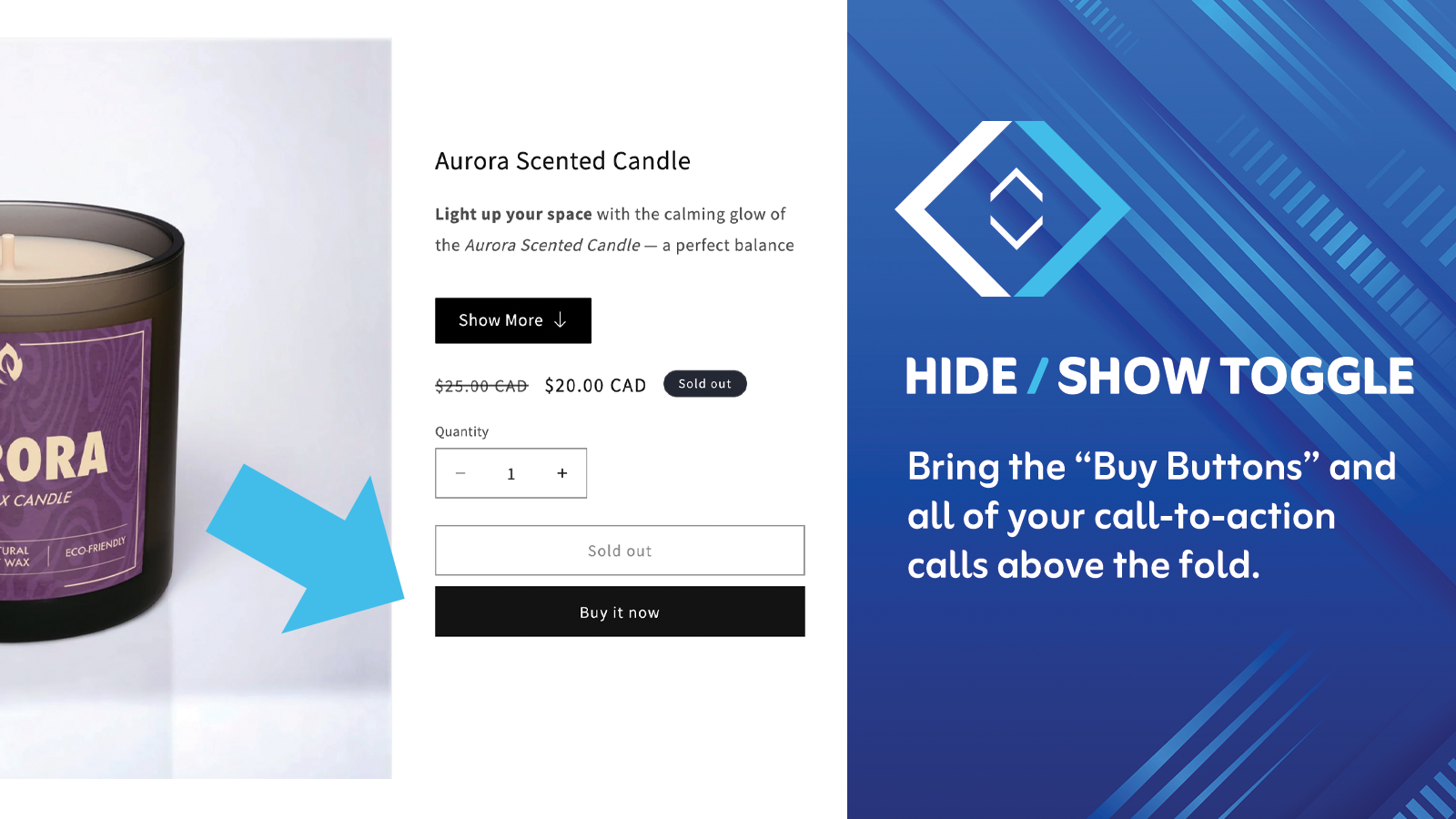 Bring Buy Buttons above the fold