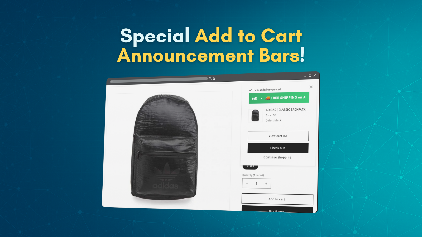 Add to Cart Announcement Bars