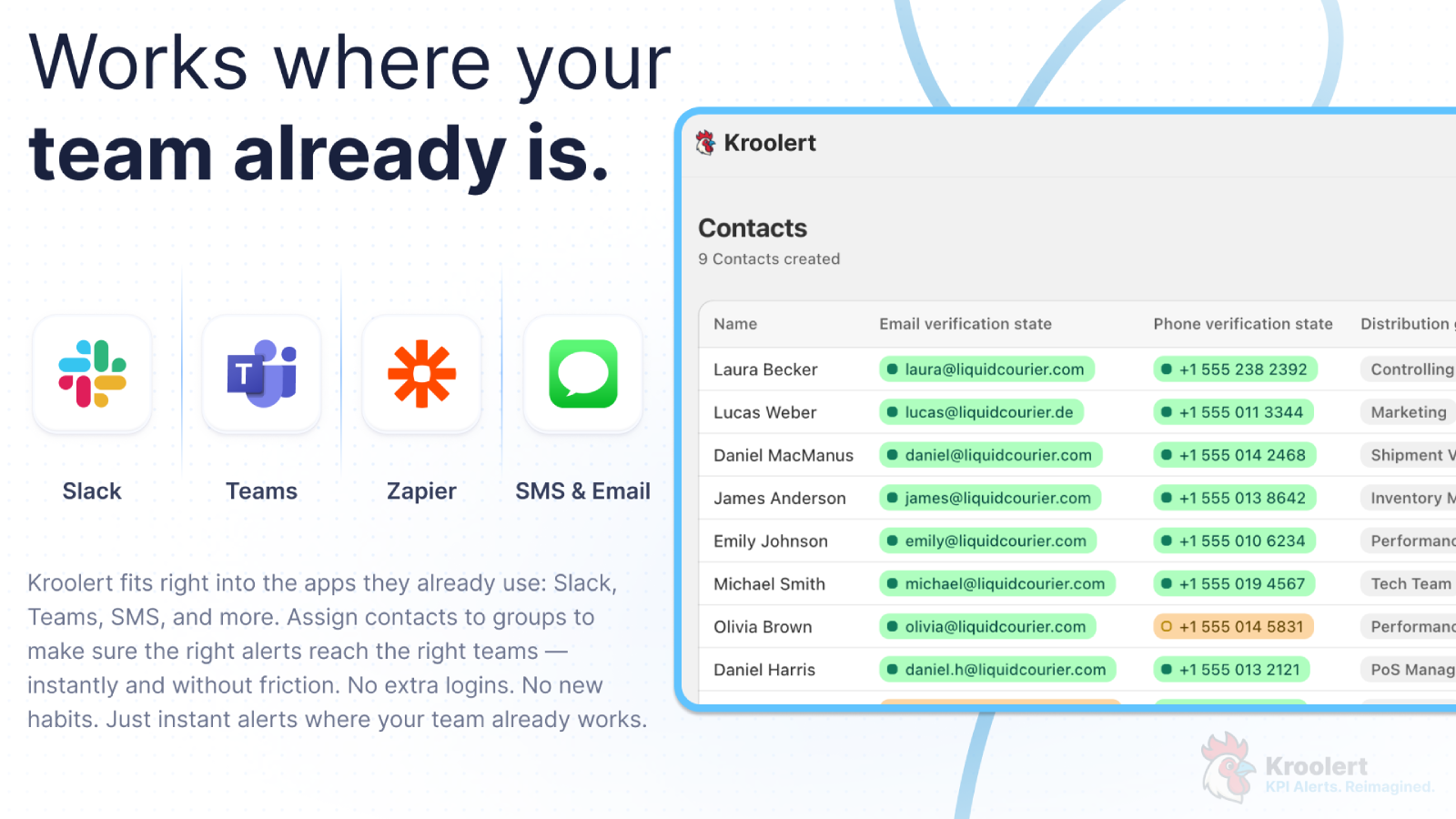 Works where your team already is.