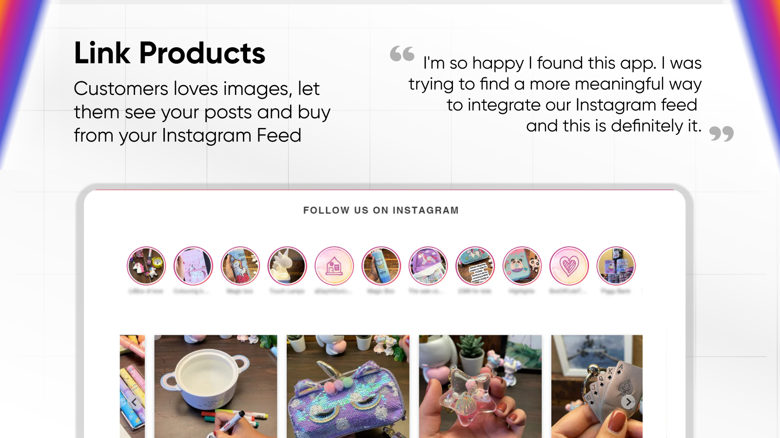 Mobile responsive instagram feed