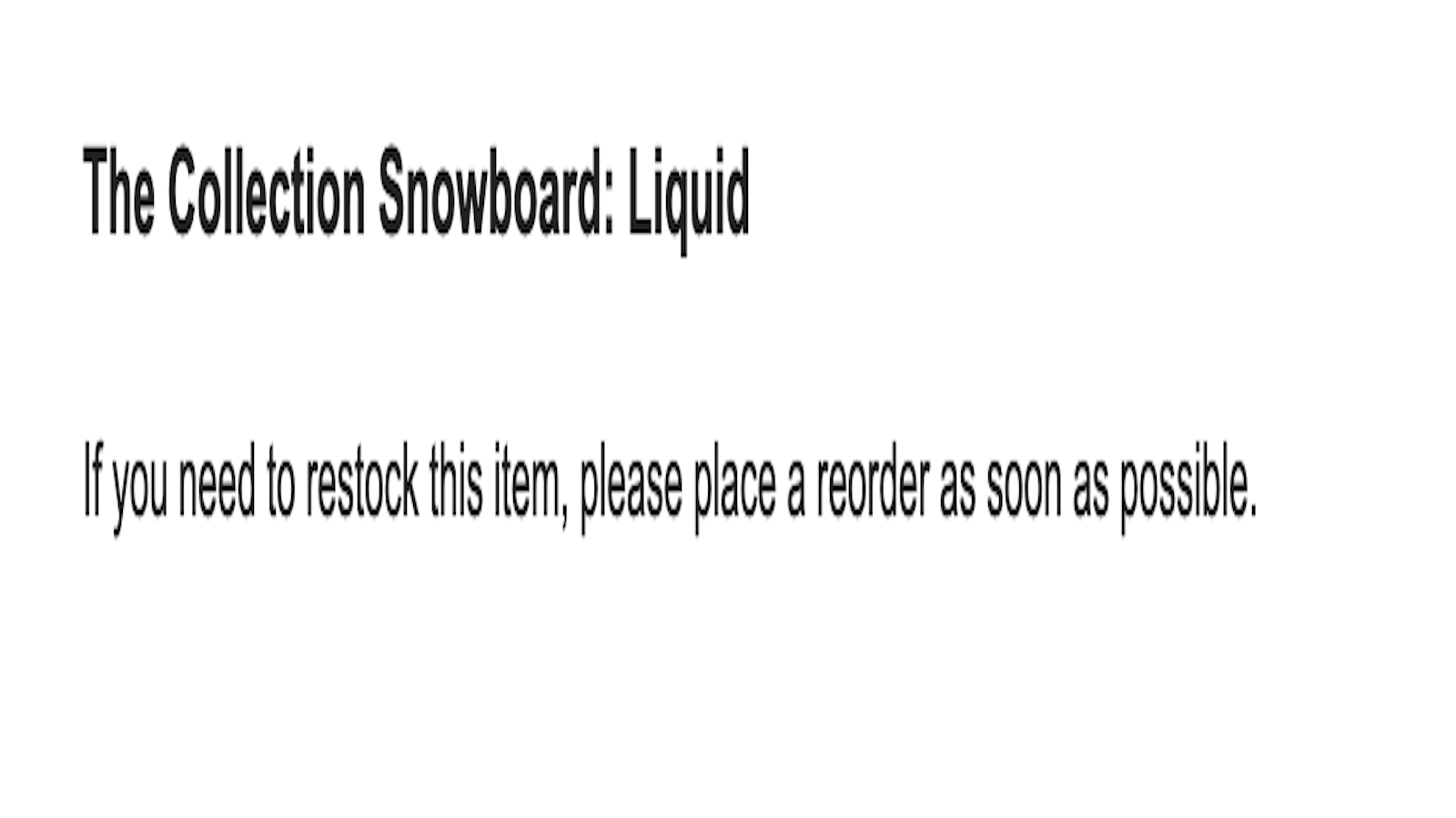 Email alert received on mobile showing item name and reorder pro