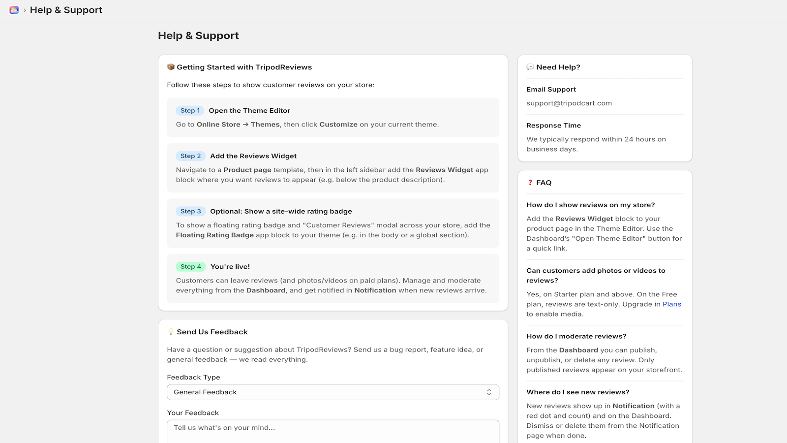 app support