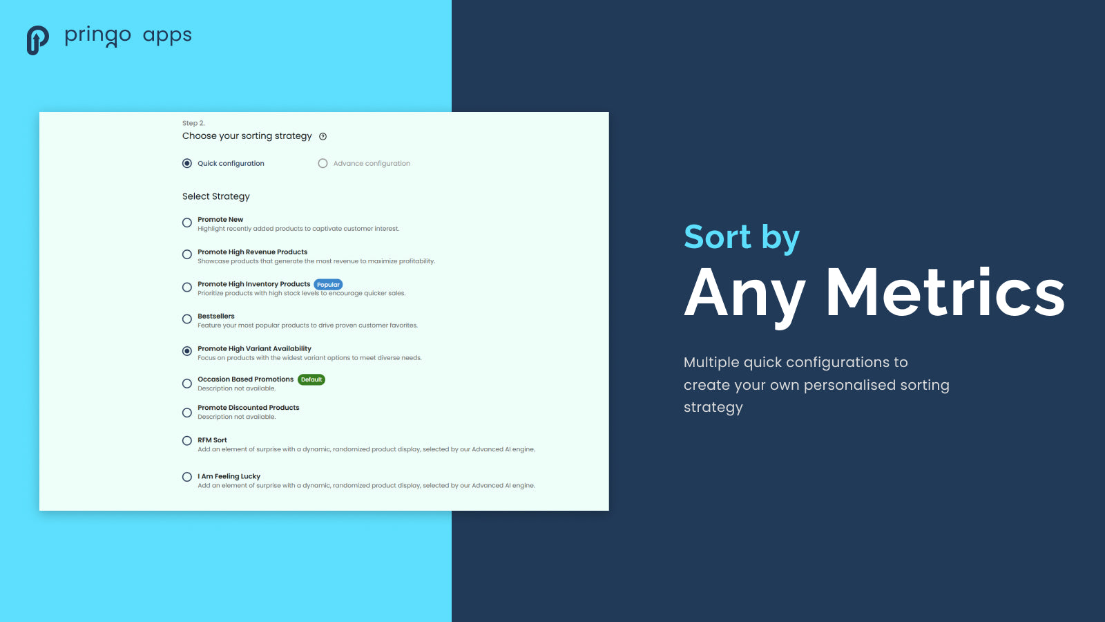 Product and Collection sort - Pringo apps