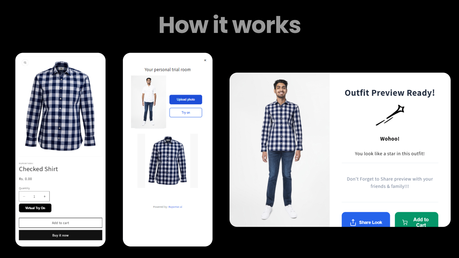 Rupantar AI - Virtual Trial Room - User Journey