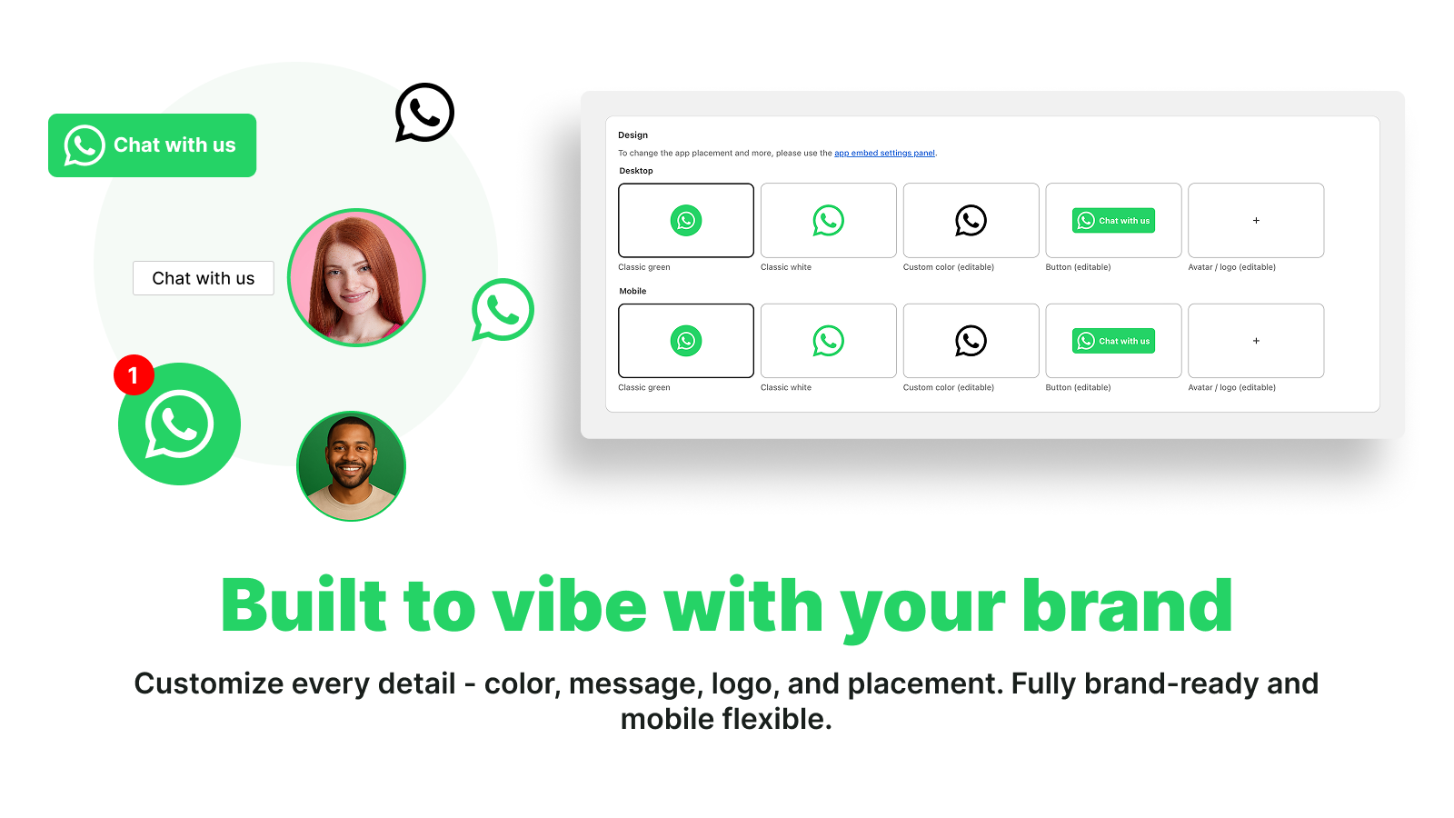 whatsapp chat design and style options