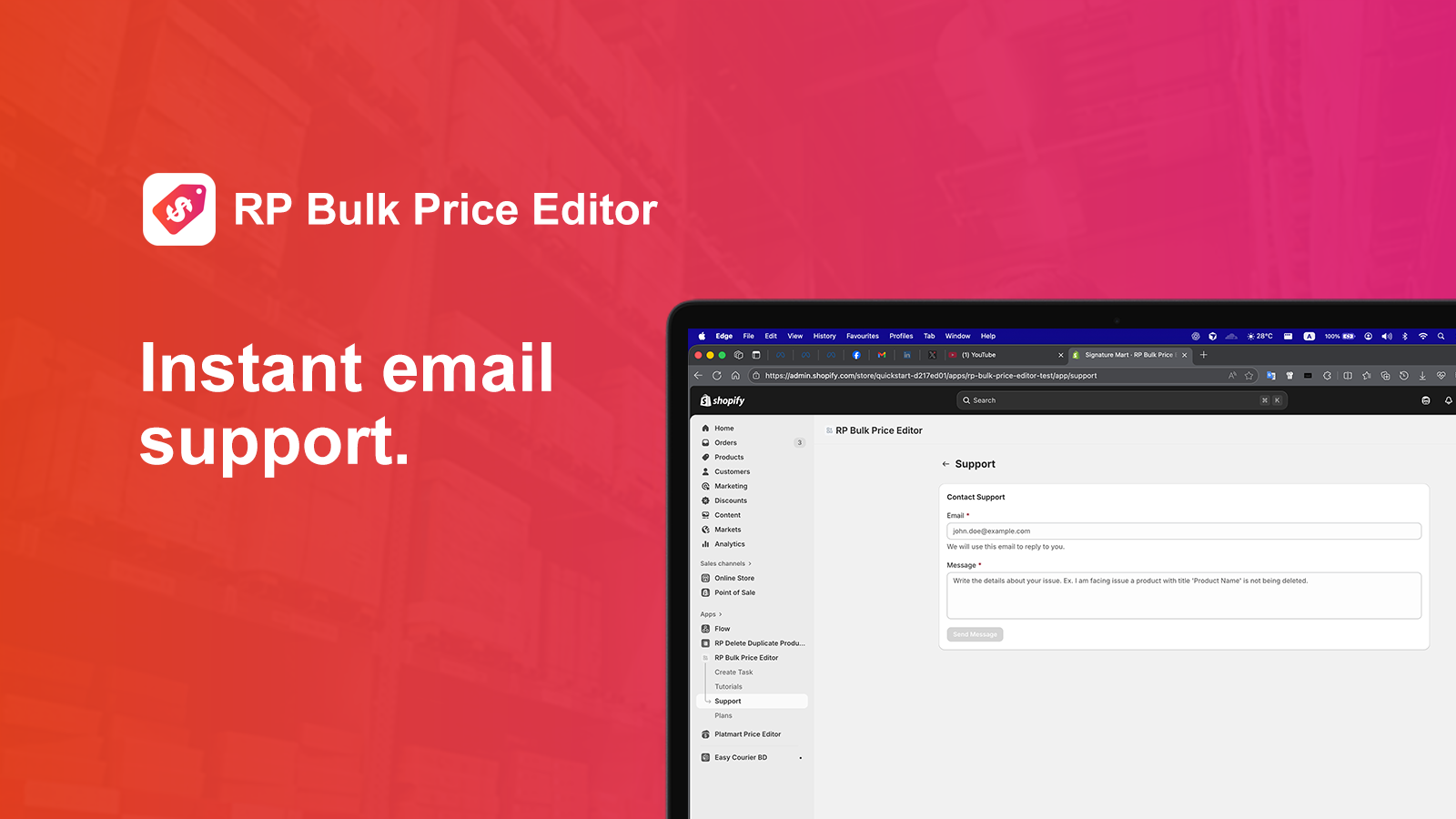 Instant email support