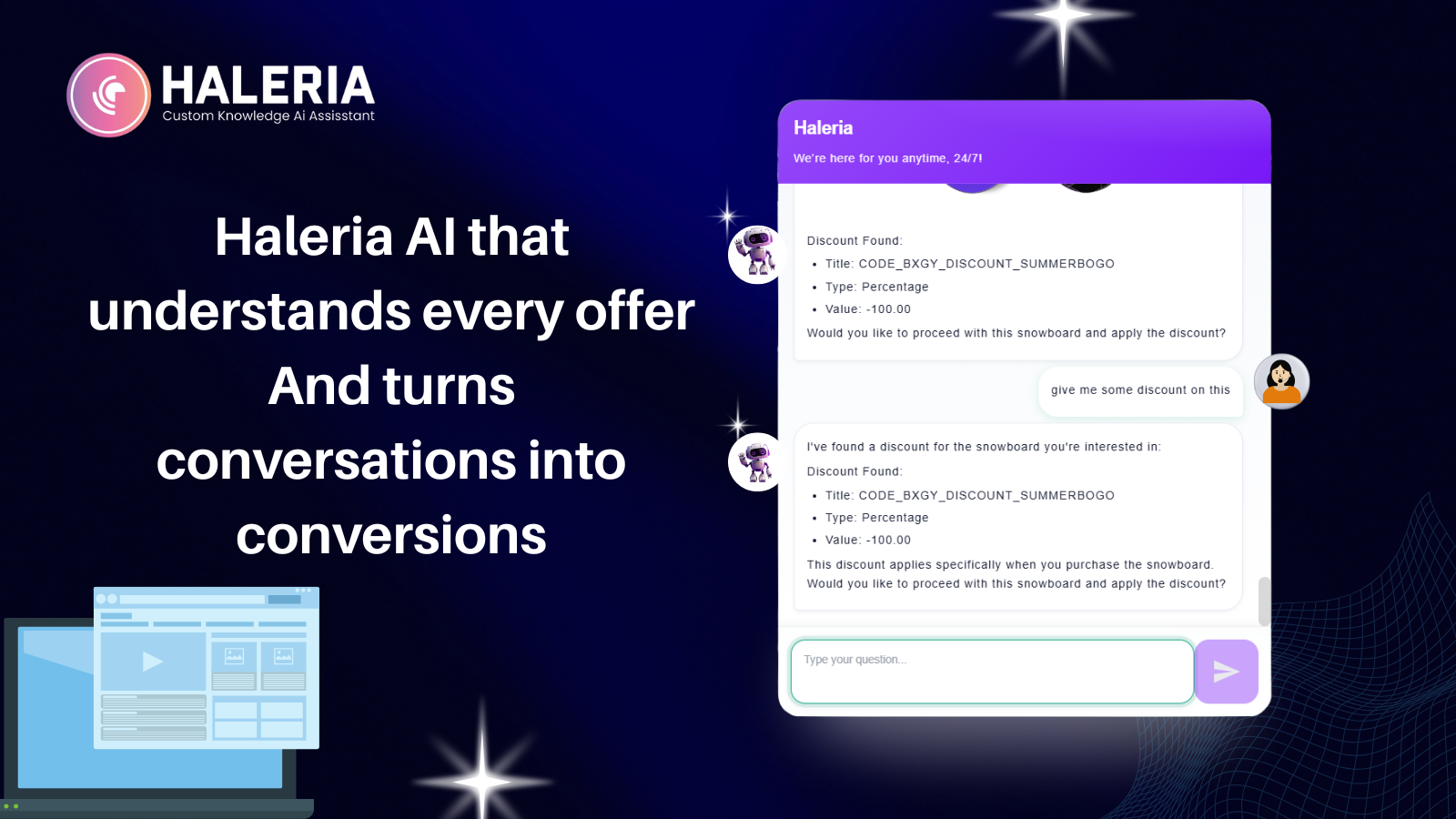  Haleria AI Chatbotand Support: Search Product: