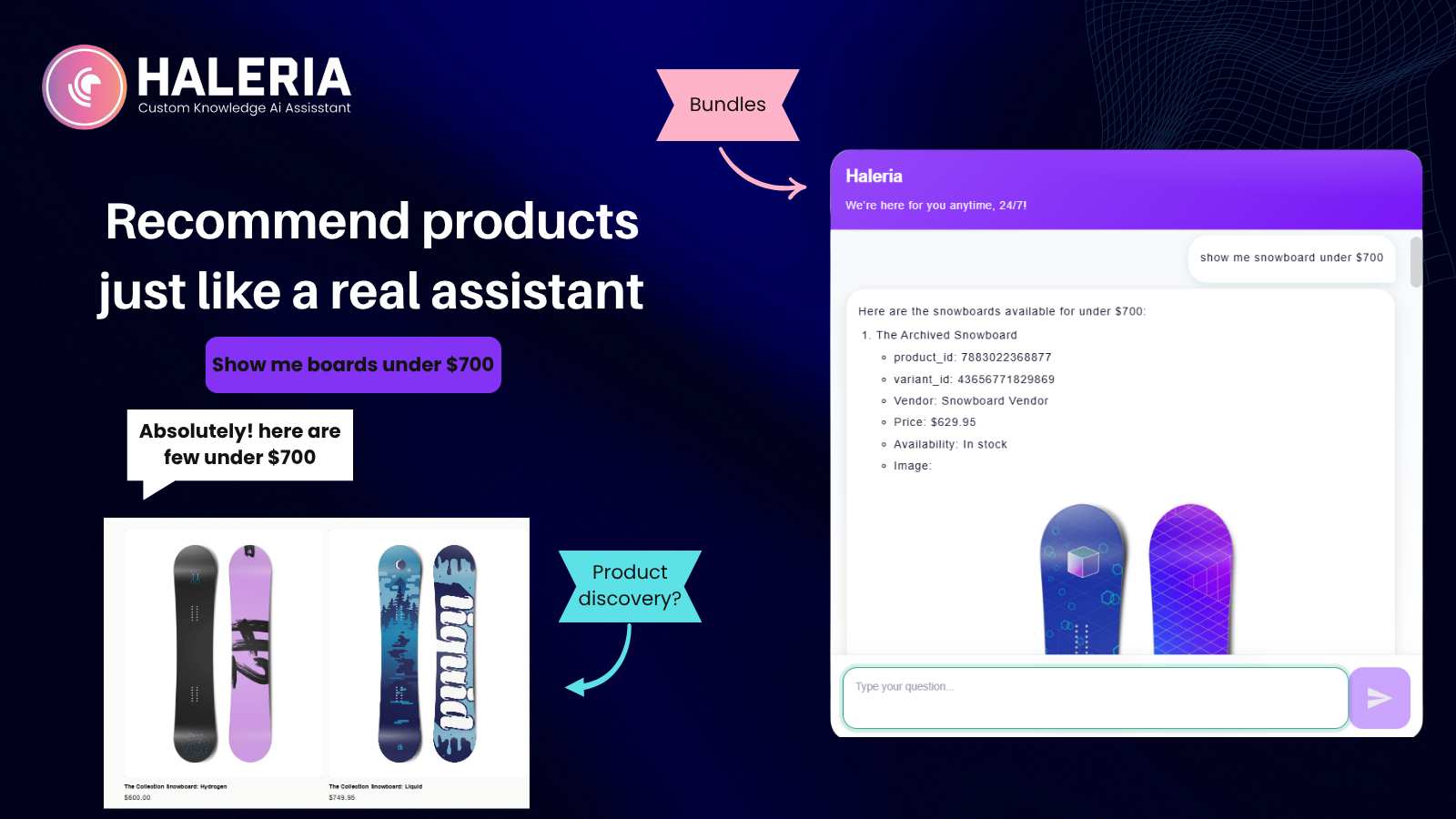 Haleria AI Chatbotand Support: Order Information 