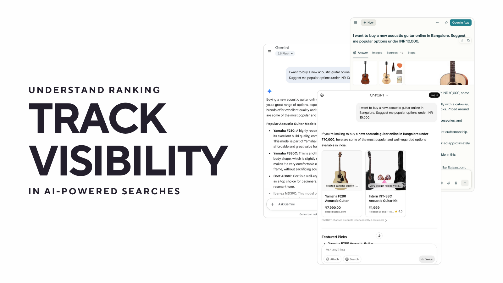 Track visibility in AI-powered searches