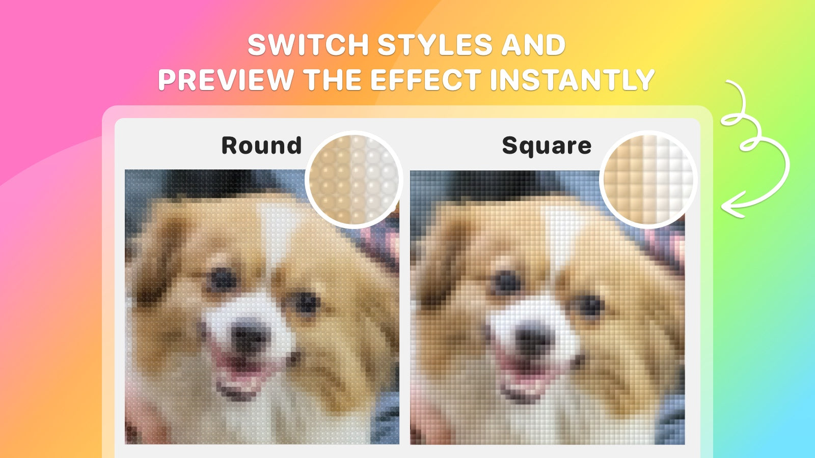 Switch styles and preview the effect instantly