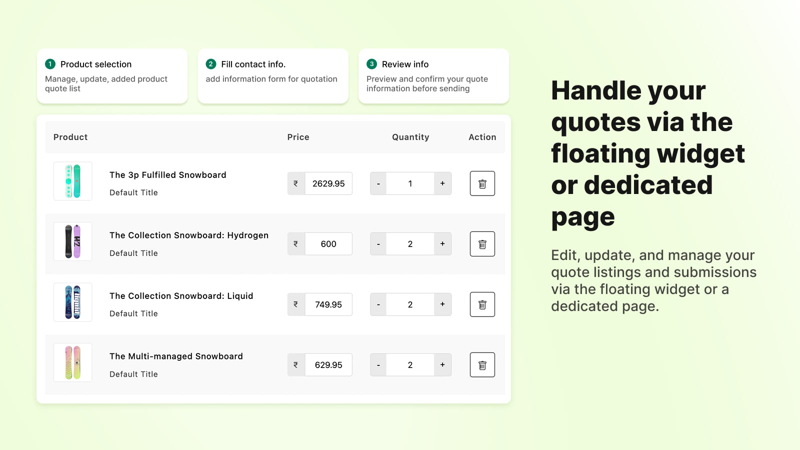 SK b2b quote request and hide price - Squadkin Technologies