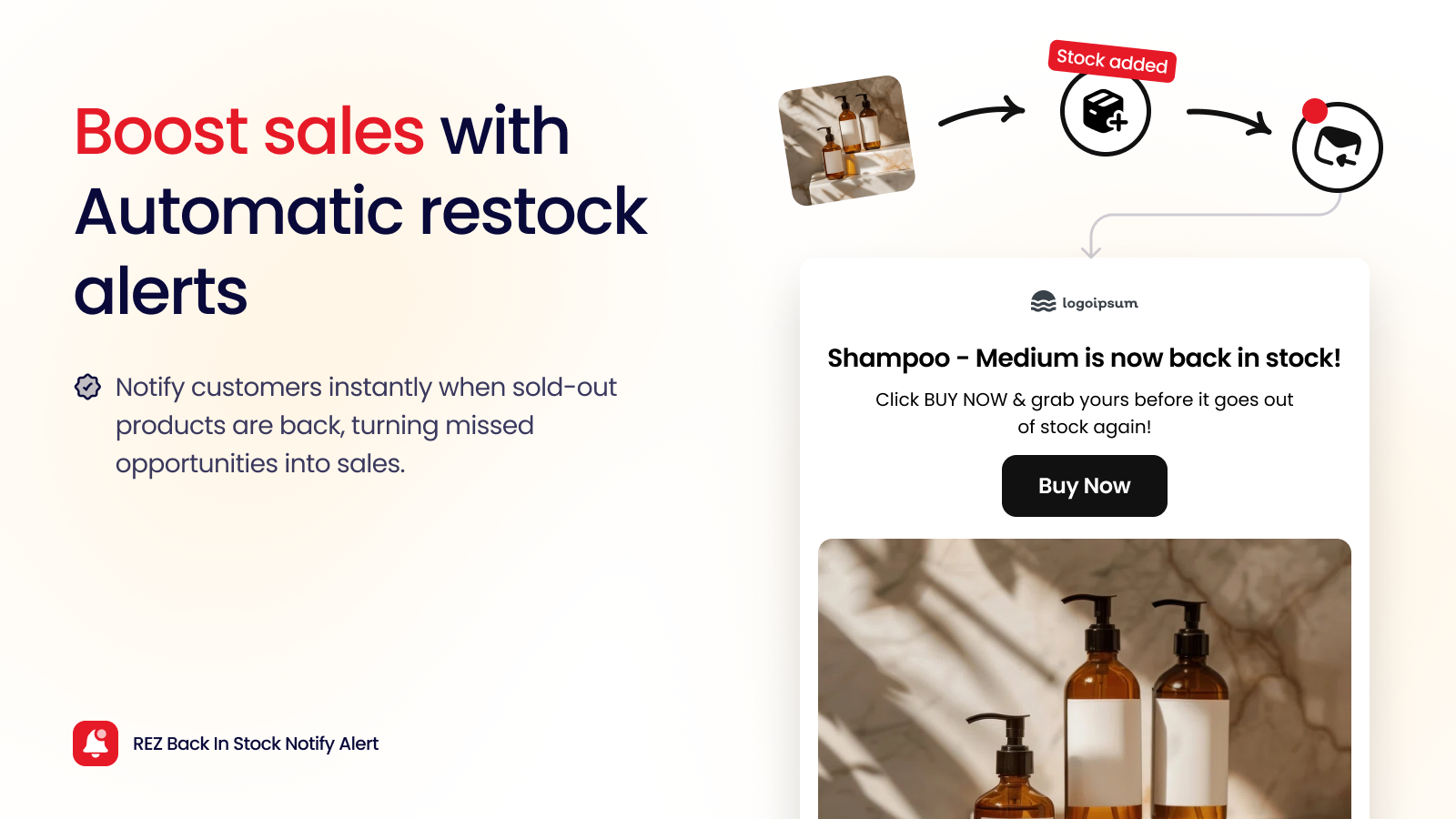 Boost sales with Automatic restock alerts