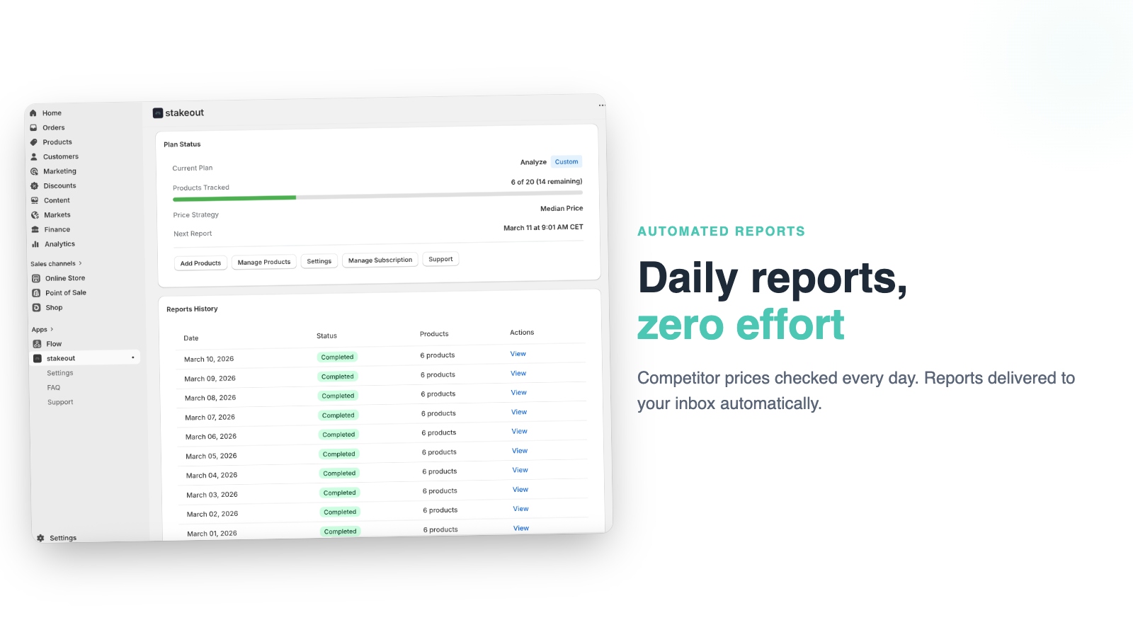 daily report history view 