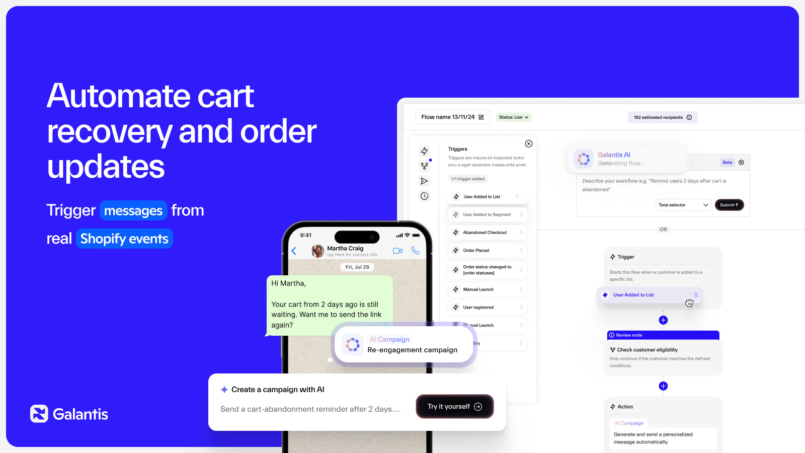 WhatsApp marketing automation flows for Shopify