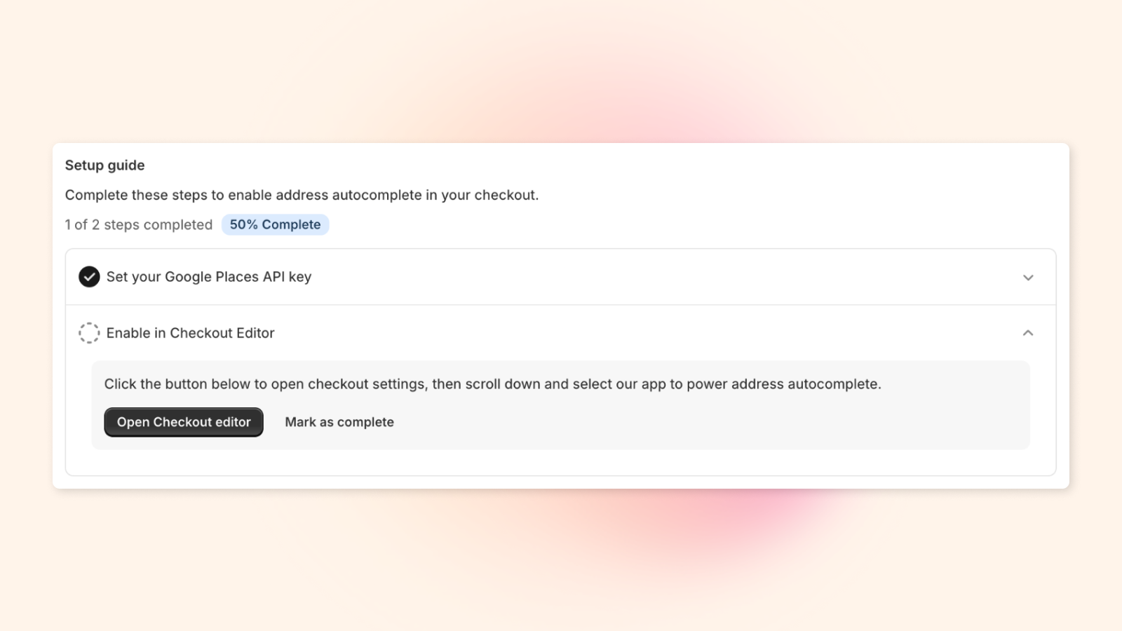 Shopify checkout address autofill powered by Google Maps API