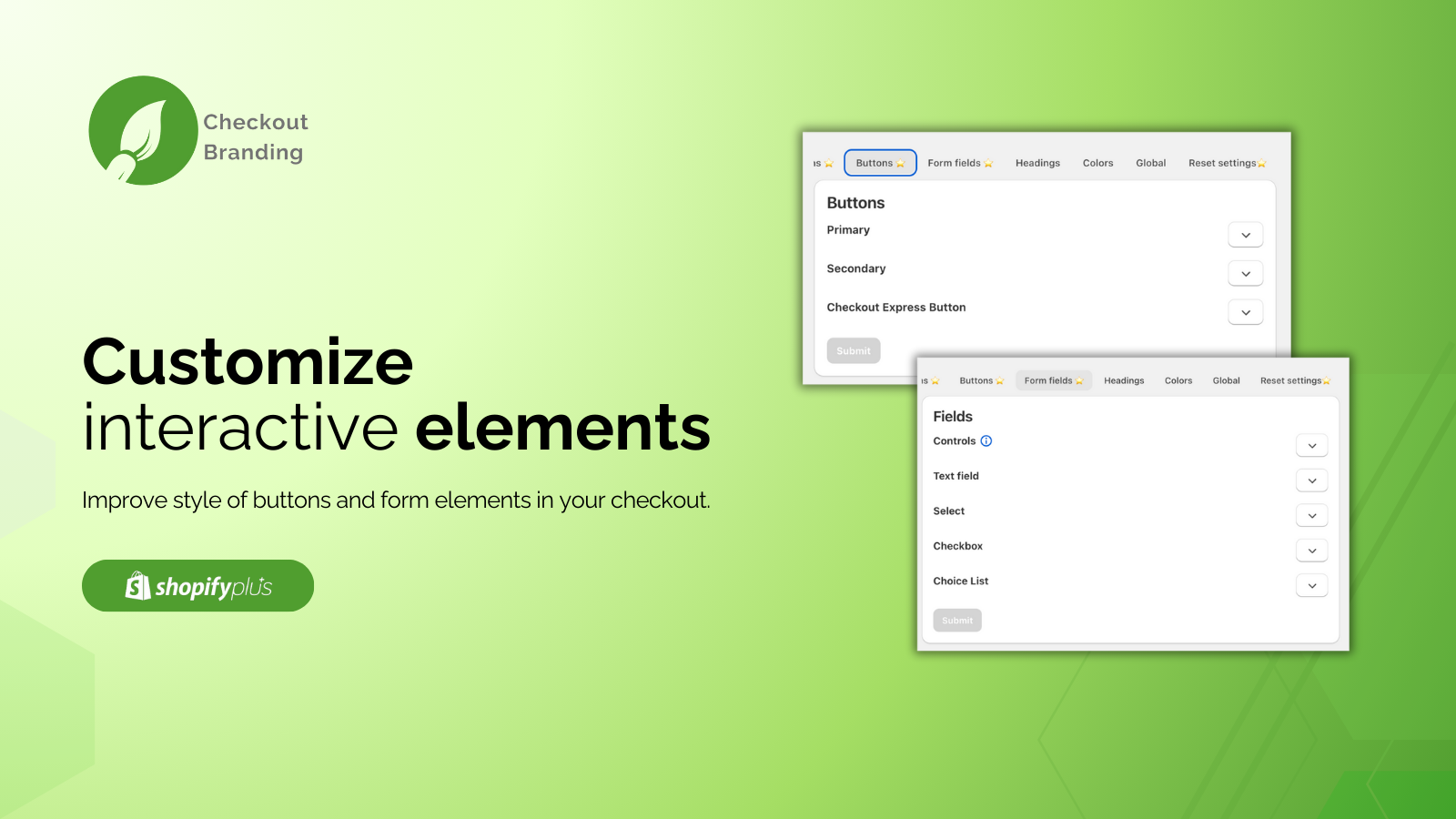 Customize interactive elements