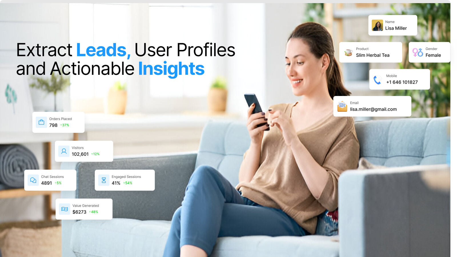 Chatbot generates leads and insights - Best ChatGPT powered bot