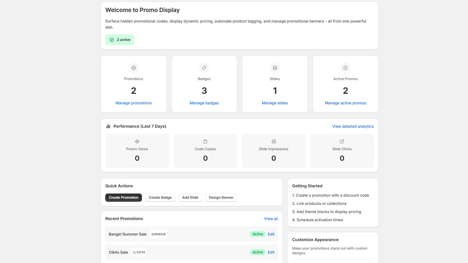 Clear & Functional Dashboard