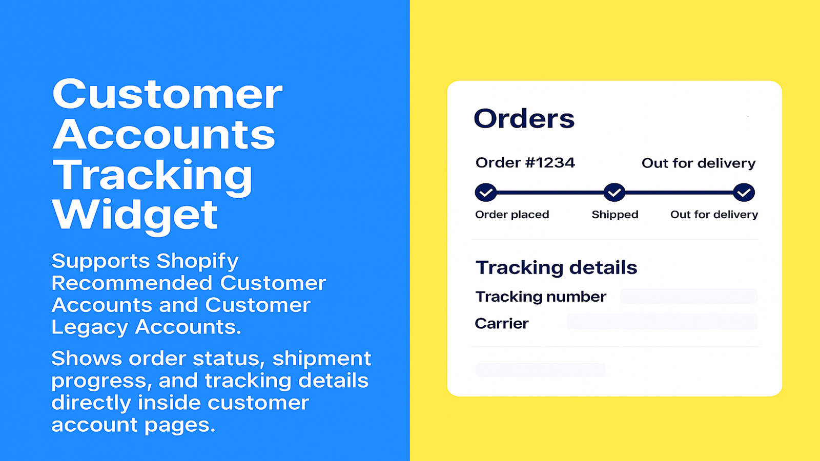 Supports Shopify Recommended Customer Accounts and Customer Lega