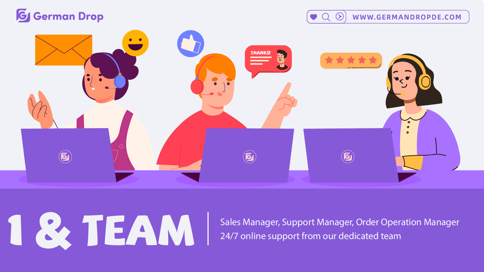 1 V Dedicated Team Support