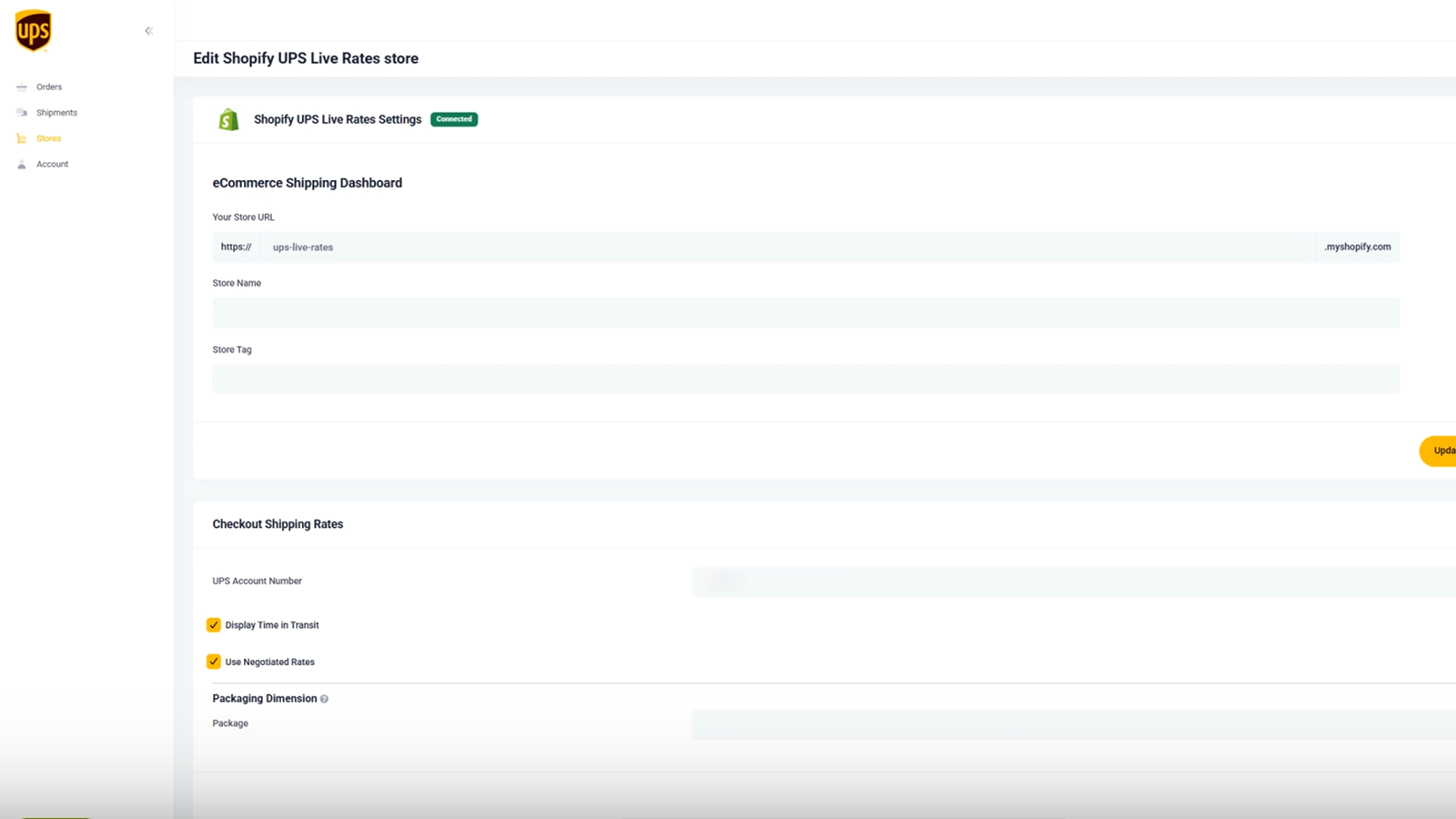 Enable Display of Time in Transit