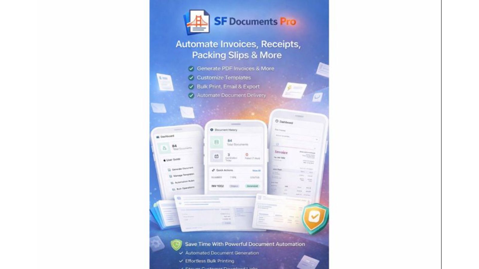 Featuring bulk document generation, multiple document types