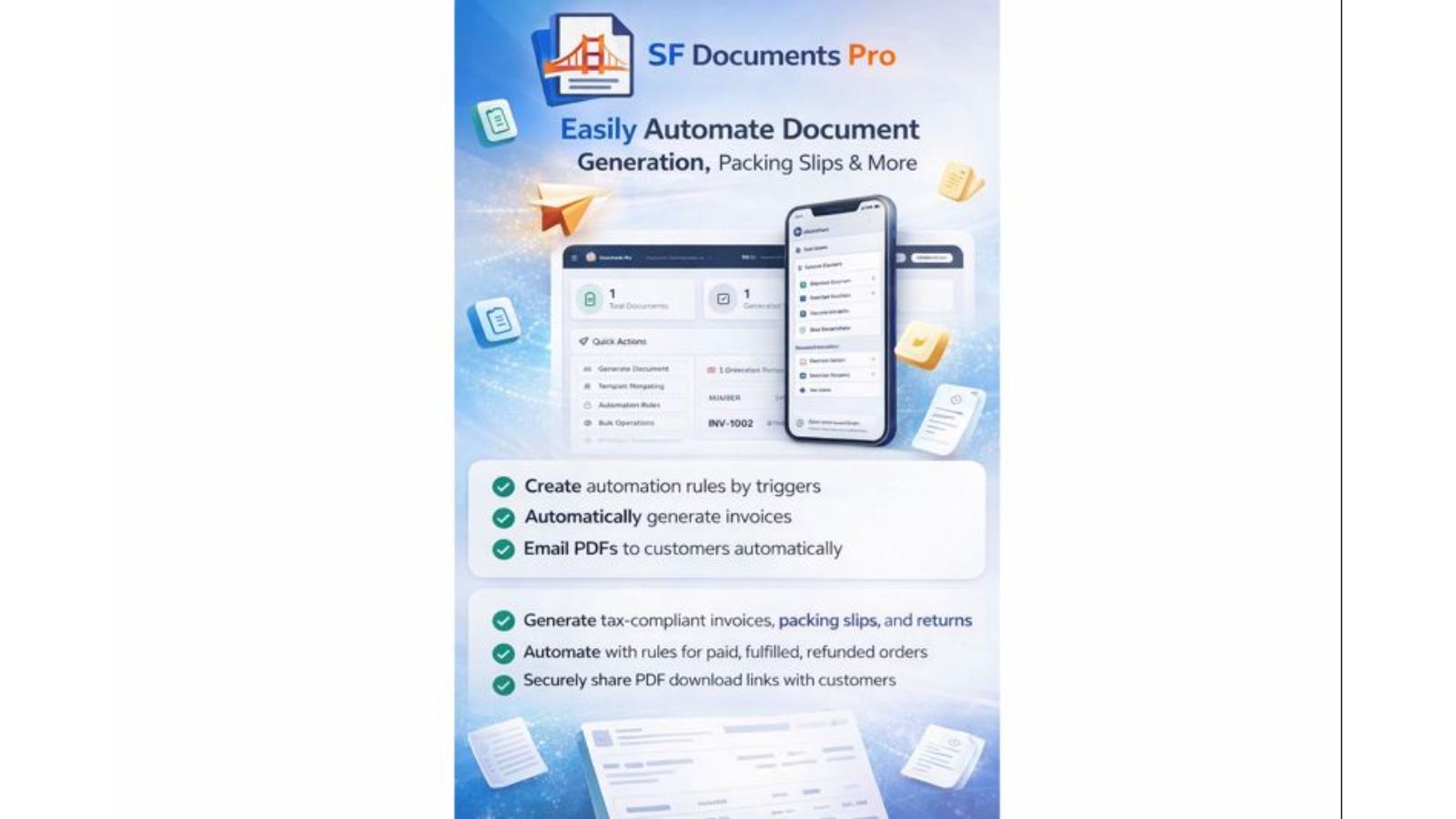 Automation rules, secure downloads, and merchant time-savings
