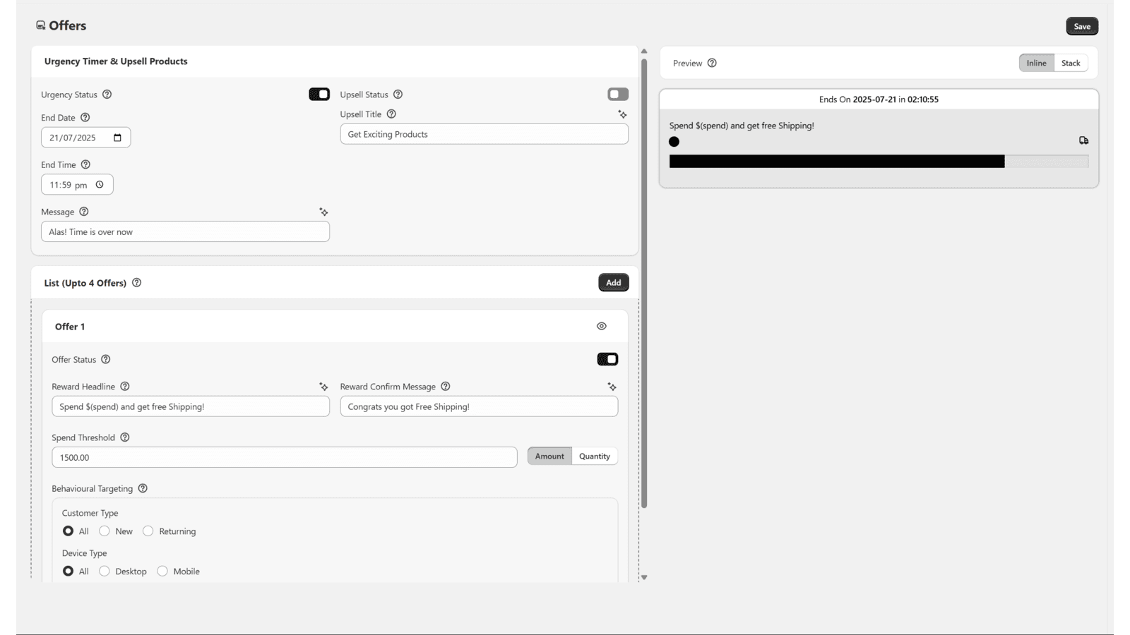 Cart Boost AI - Offers