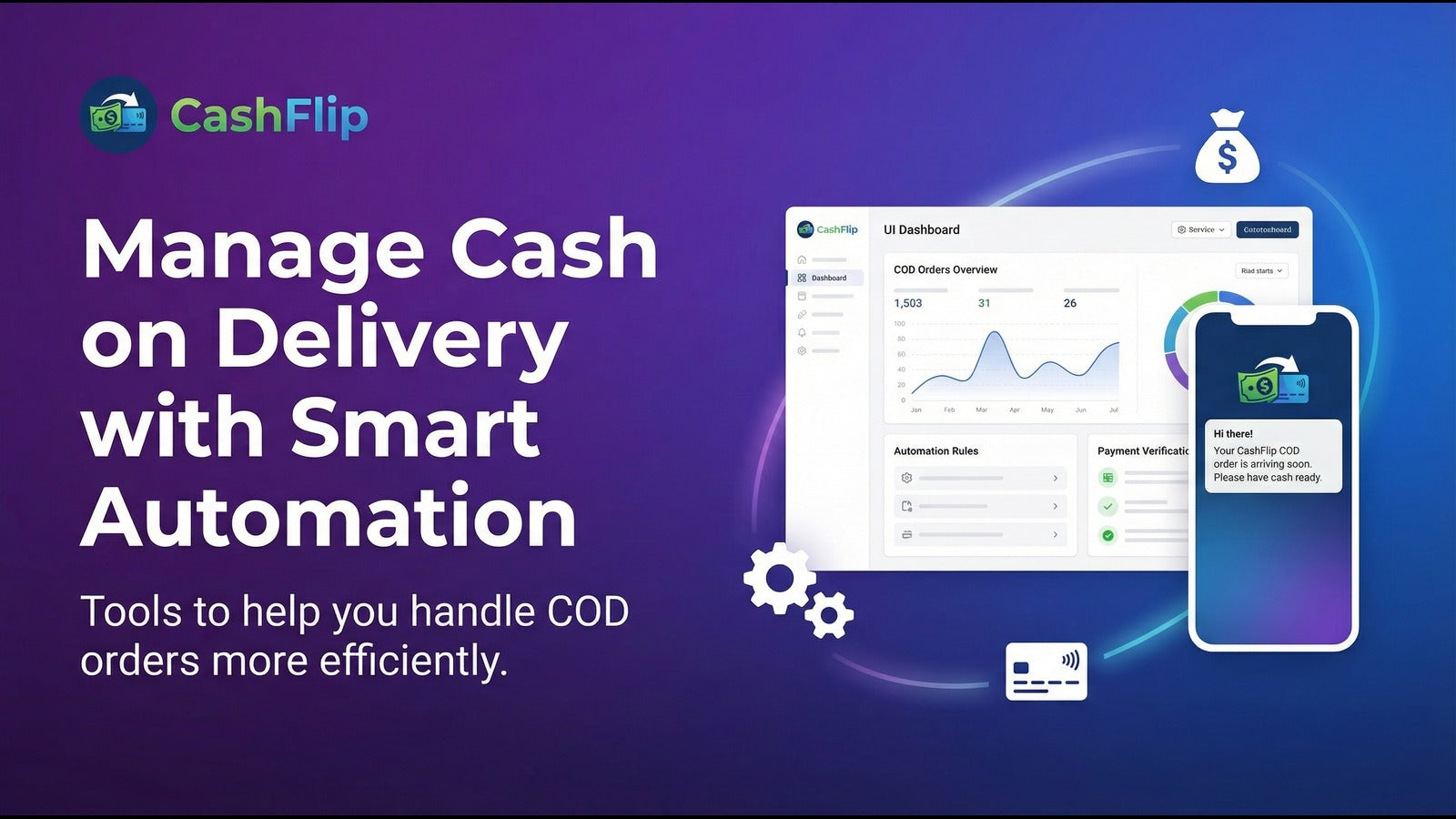 CashFlip fraud protection screen blocking fake COD orders.