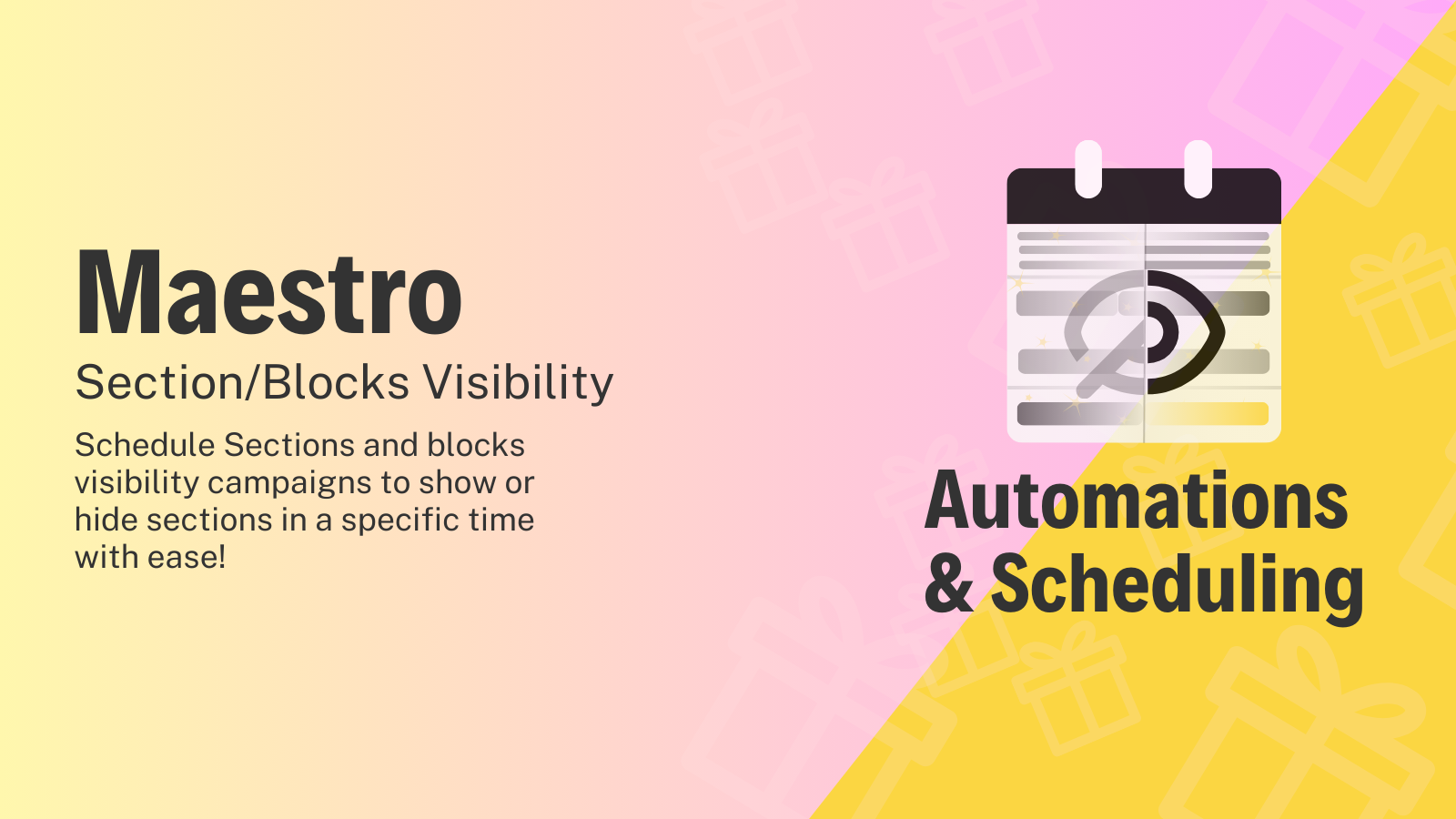 Section/Blocks Visibility