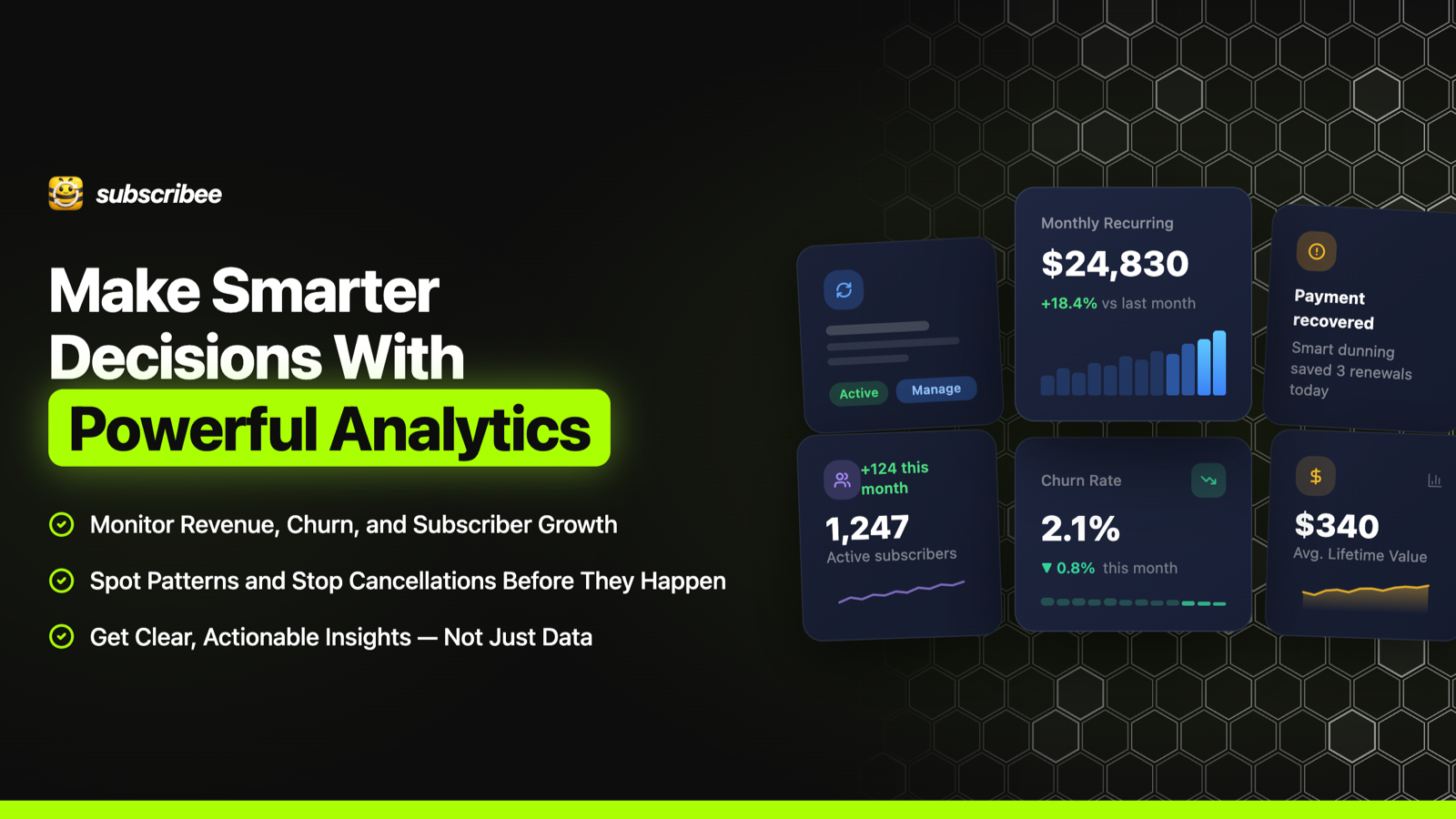 subscribee app is a subscription app with powerful analytics