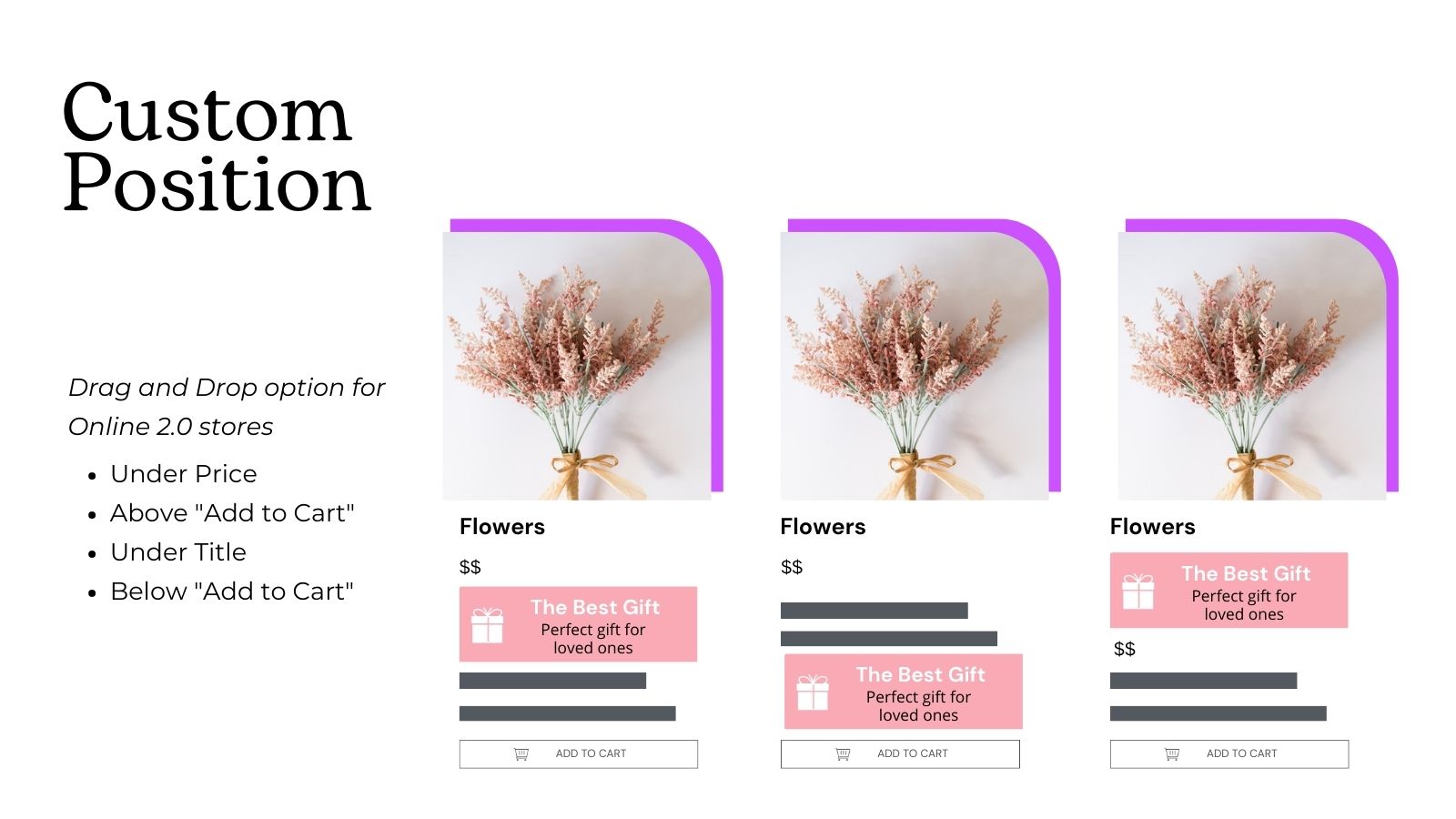 Display multiple widgets and make your product pages pretty
