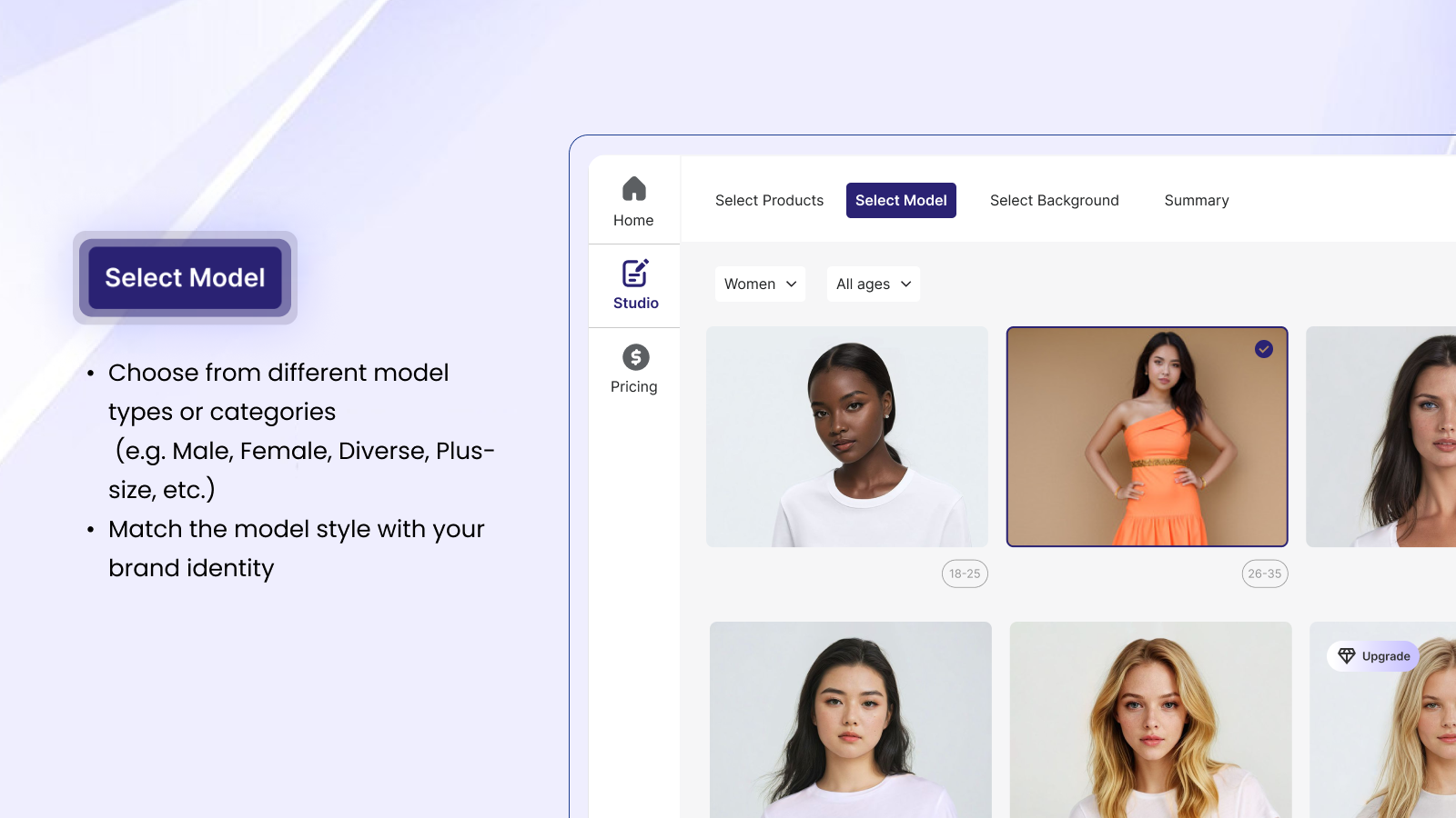 Easily select the AI Models