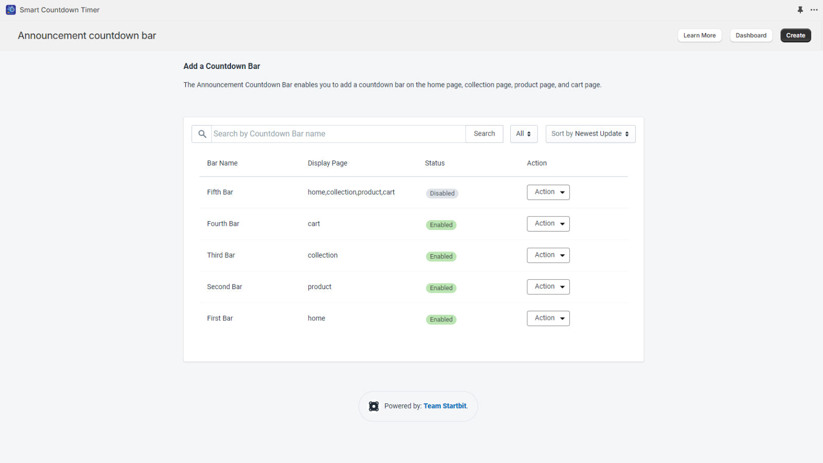 smart coutndown rule base listing