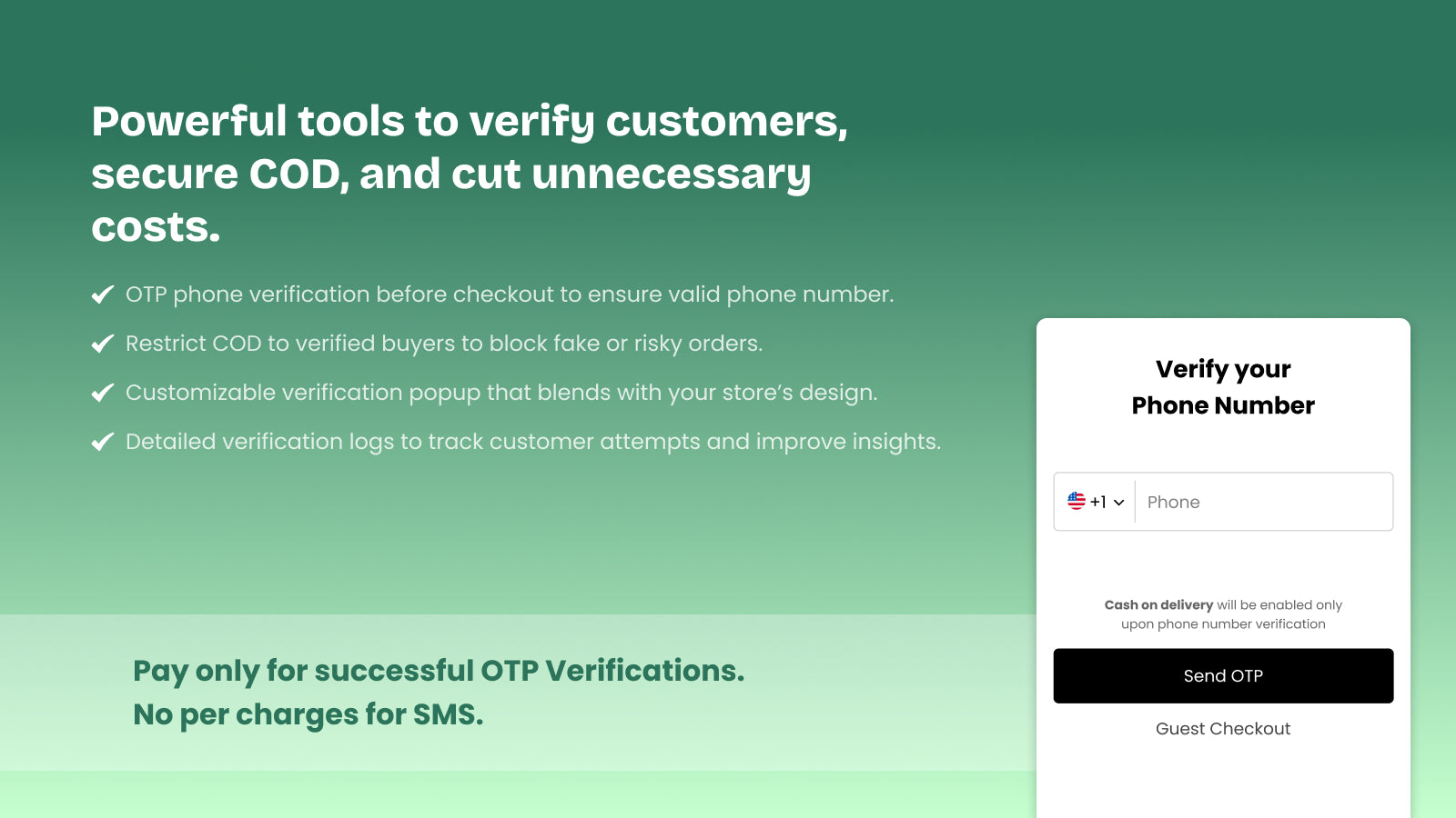 Verify customers, secure COD, and cut shipping losses