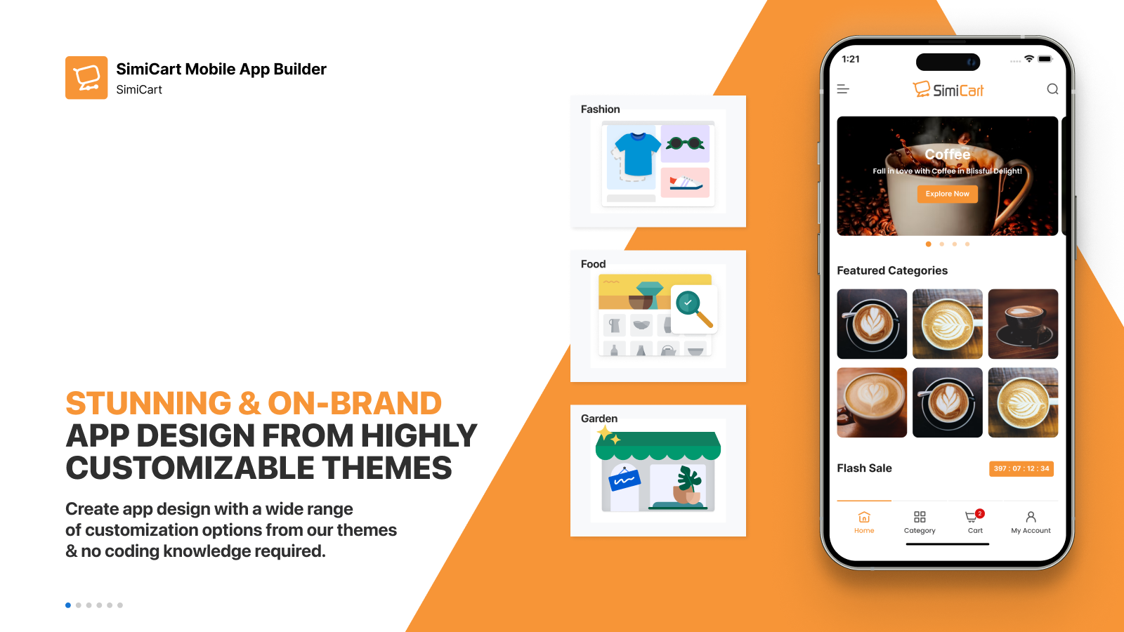 stunning & on-brand app design from highly customizable themes